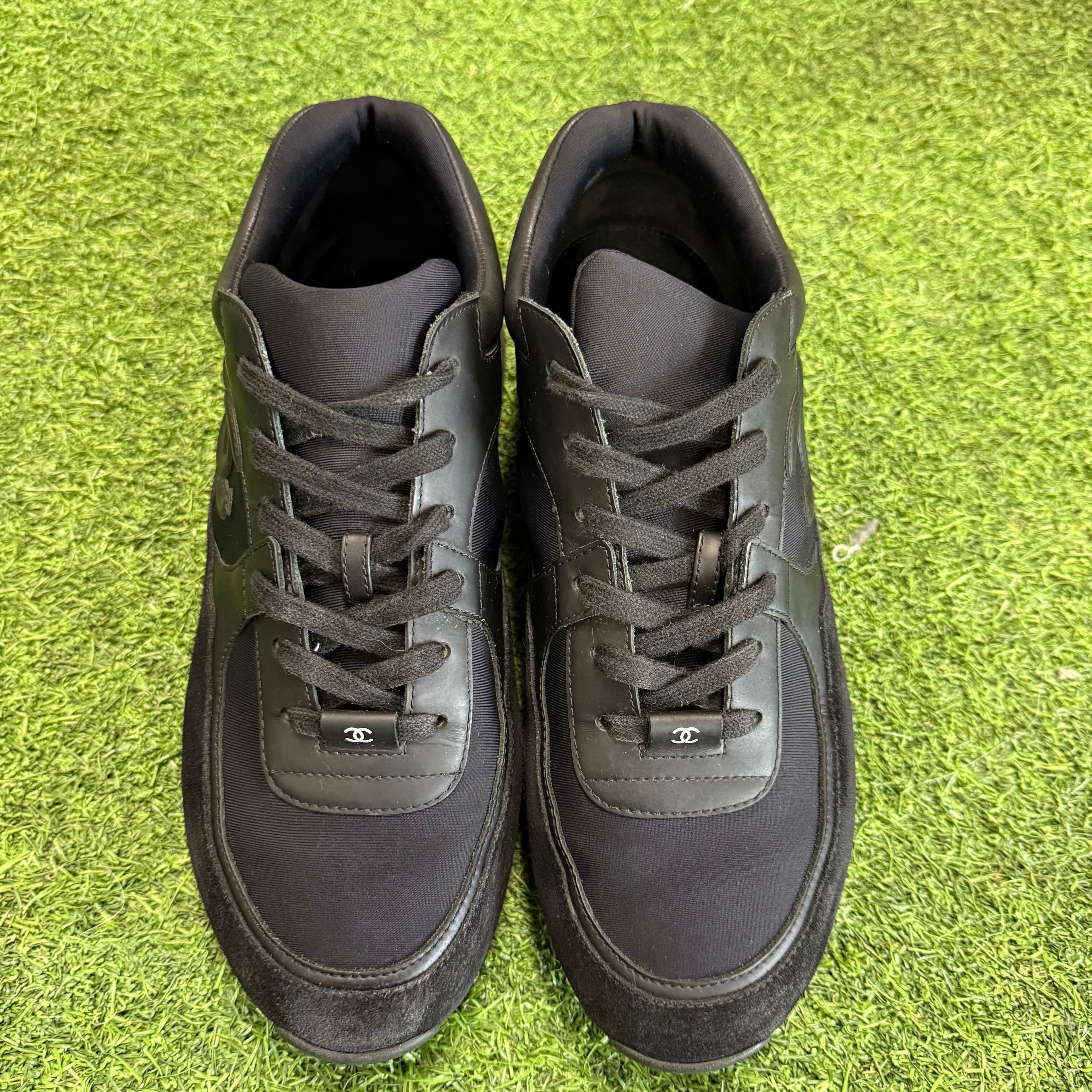 Chanel Triple Black Trainer Size 11 (44)