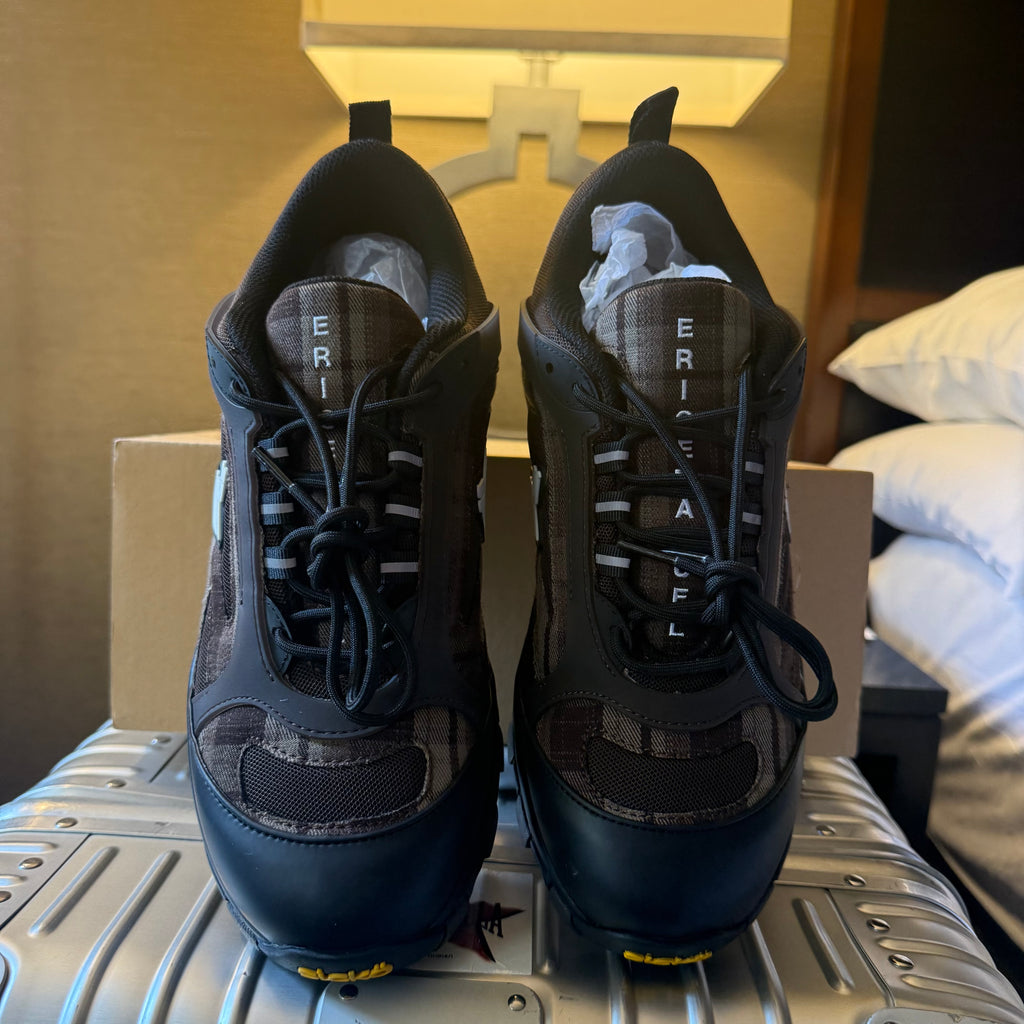 Sicko X Eric Emmanuel Brown/Black Plaid Hiking Shoe Size 10