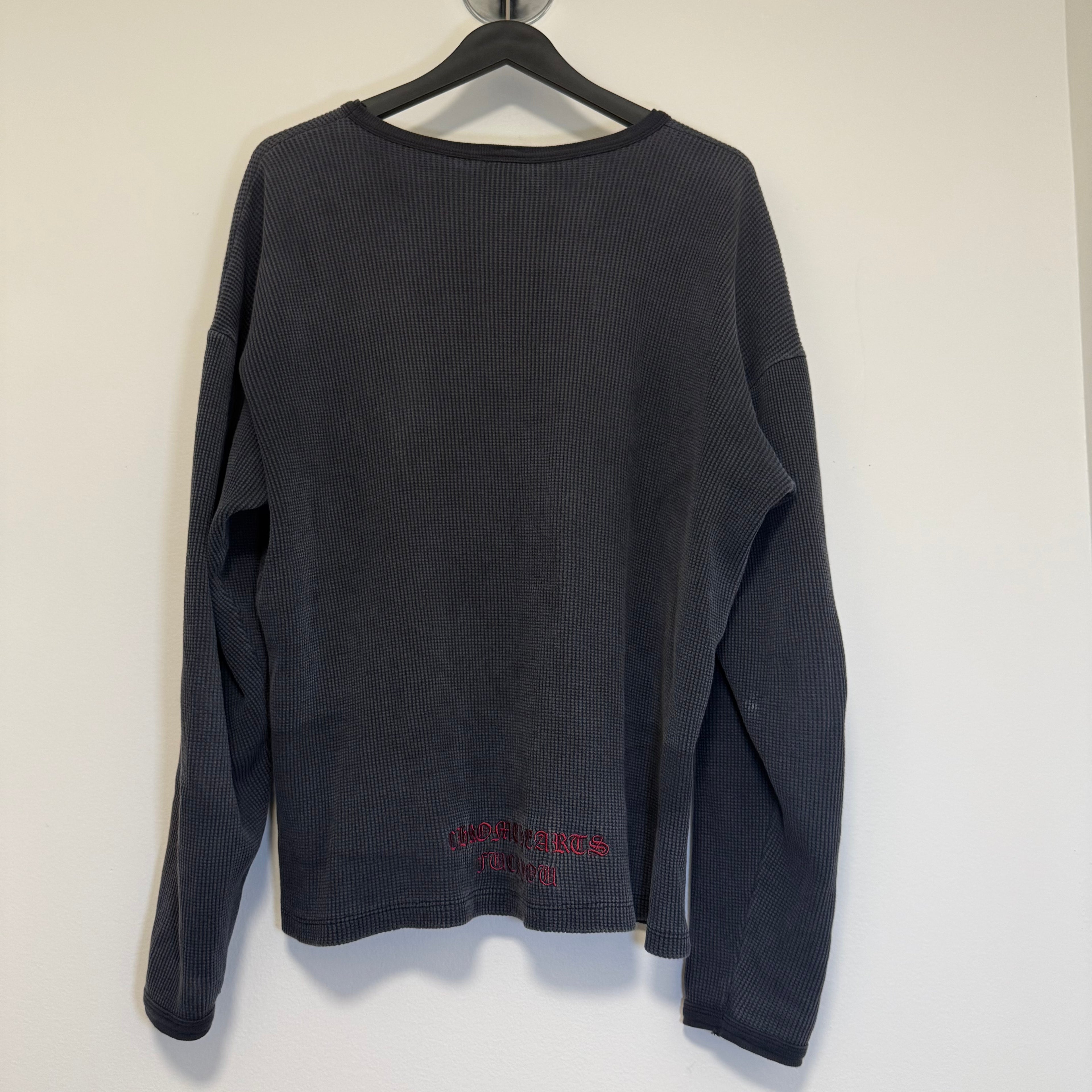 Vintage Chrome Hearts Black Dagger Fuck You Waffle Thermal Size Medium