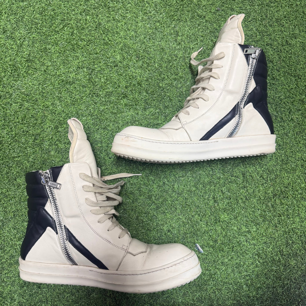 Rick Owens White Geobasket Size 10 (43)