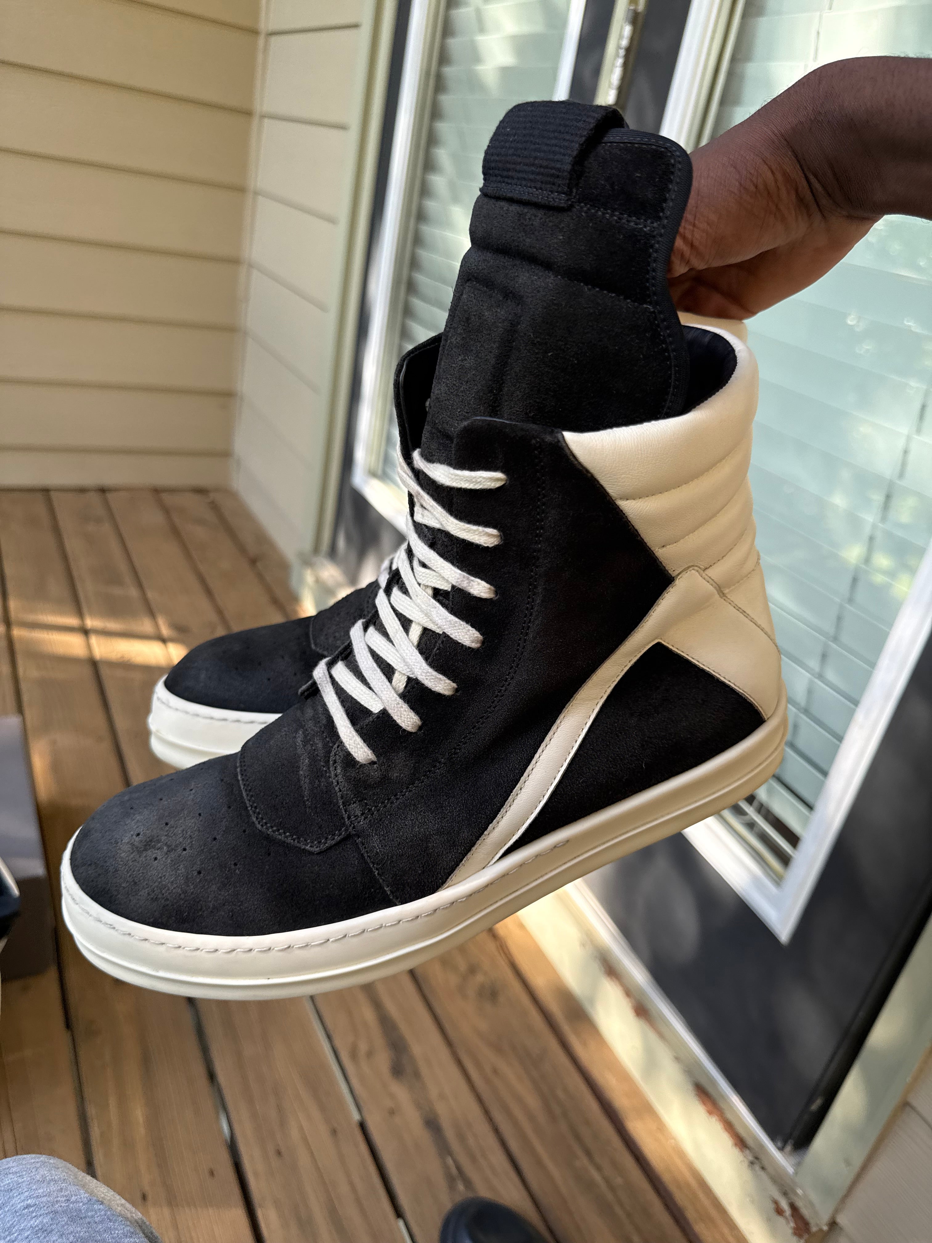 Rick Owens Black Geobasket Size 15 (48)