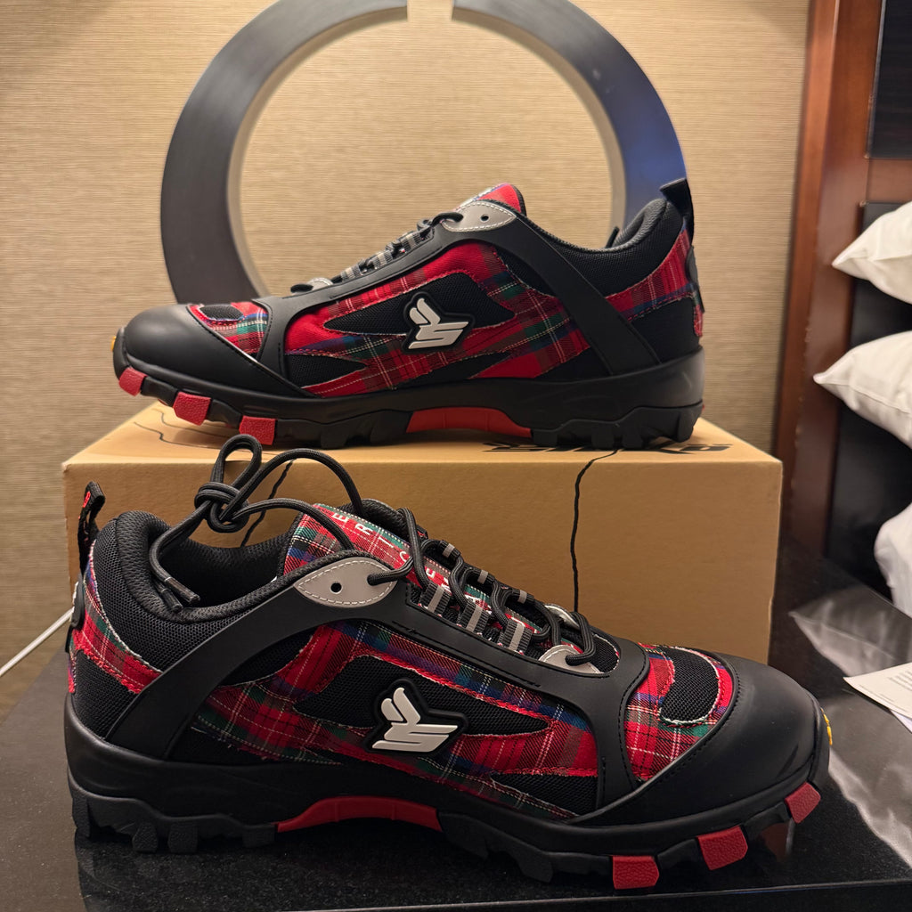 Sicko x Eric Emmanuel Red/Black Plaid Hiking Shoe Size 11