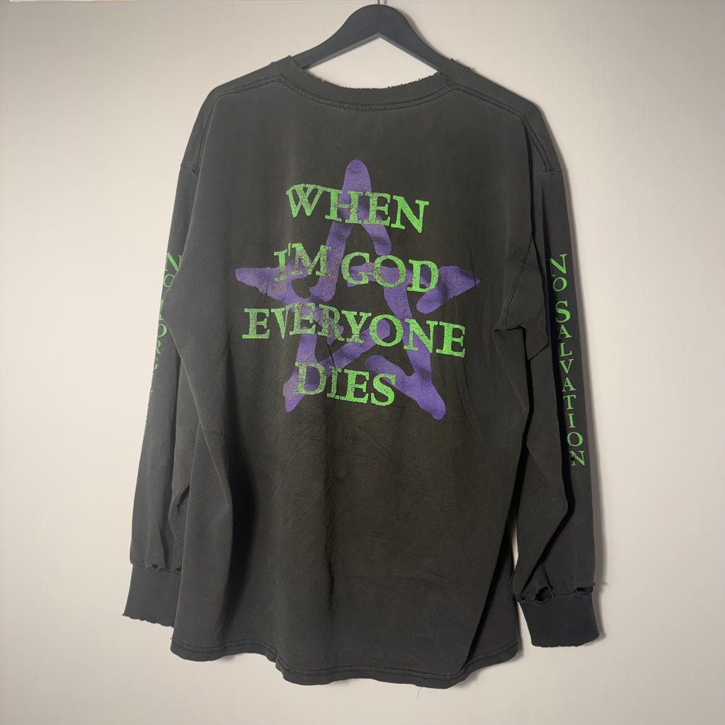 Vintage Marilyn Manson 90s Longsleeve T-shirt When Im God Everyone Dies Size XL