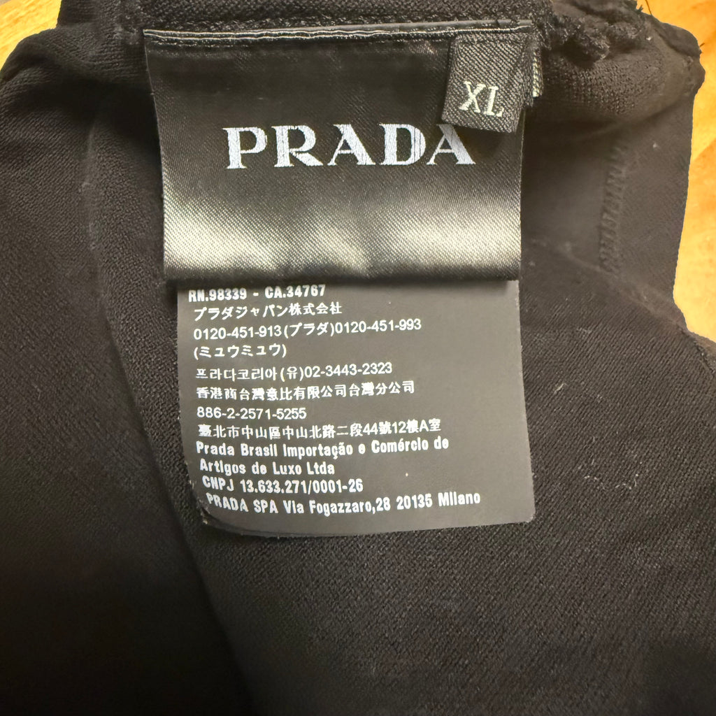 Prada Pique Polo Shirt Black Sz XL