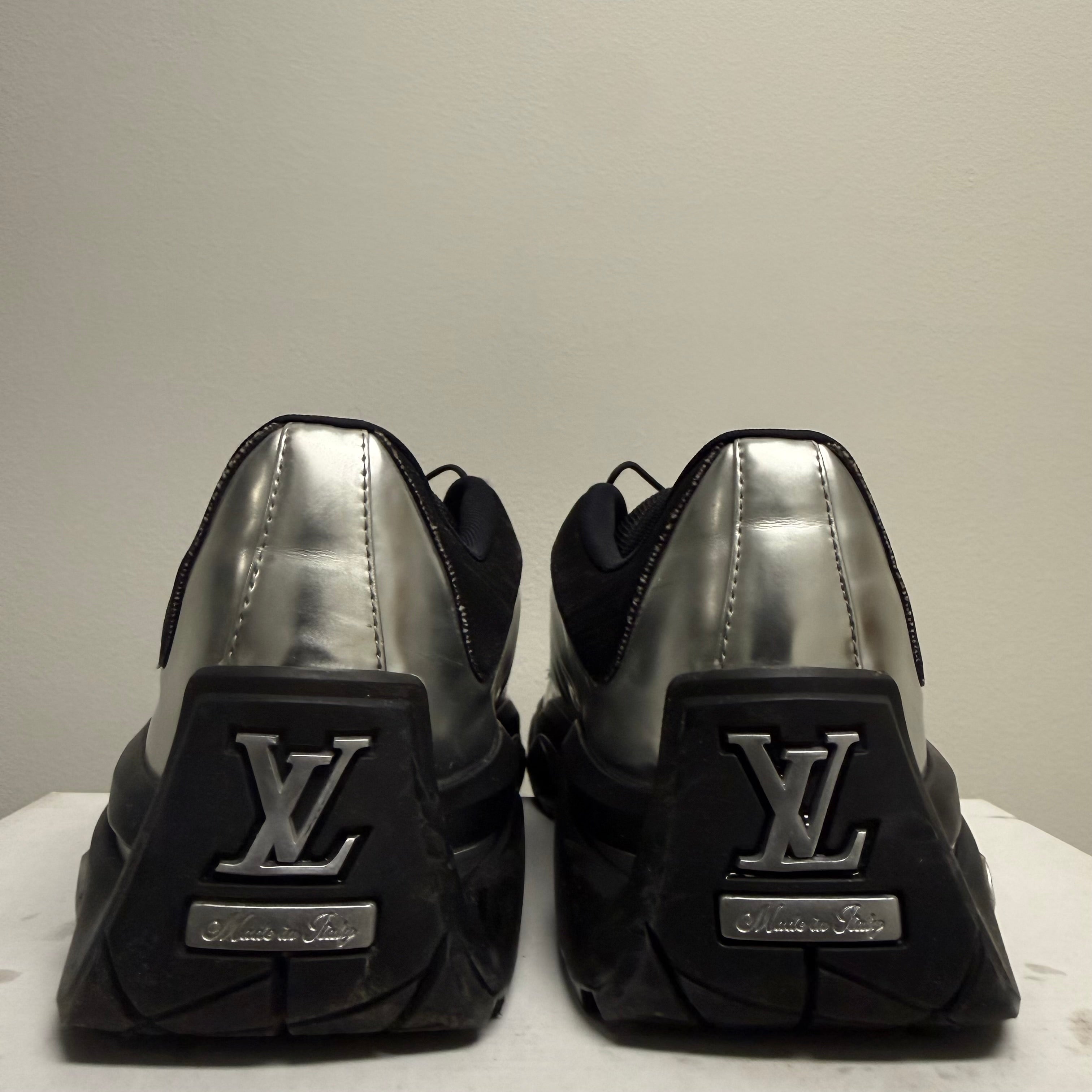 Louis Vuitton Millenium Silver Black Trainer Sz 10 (8.5 US)