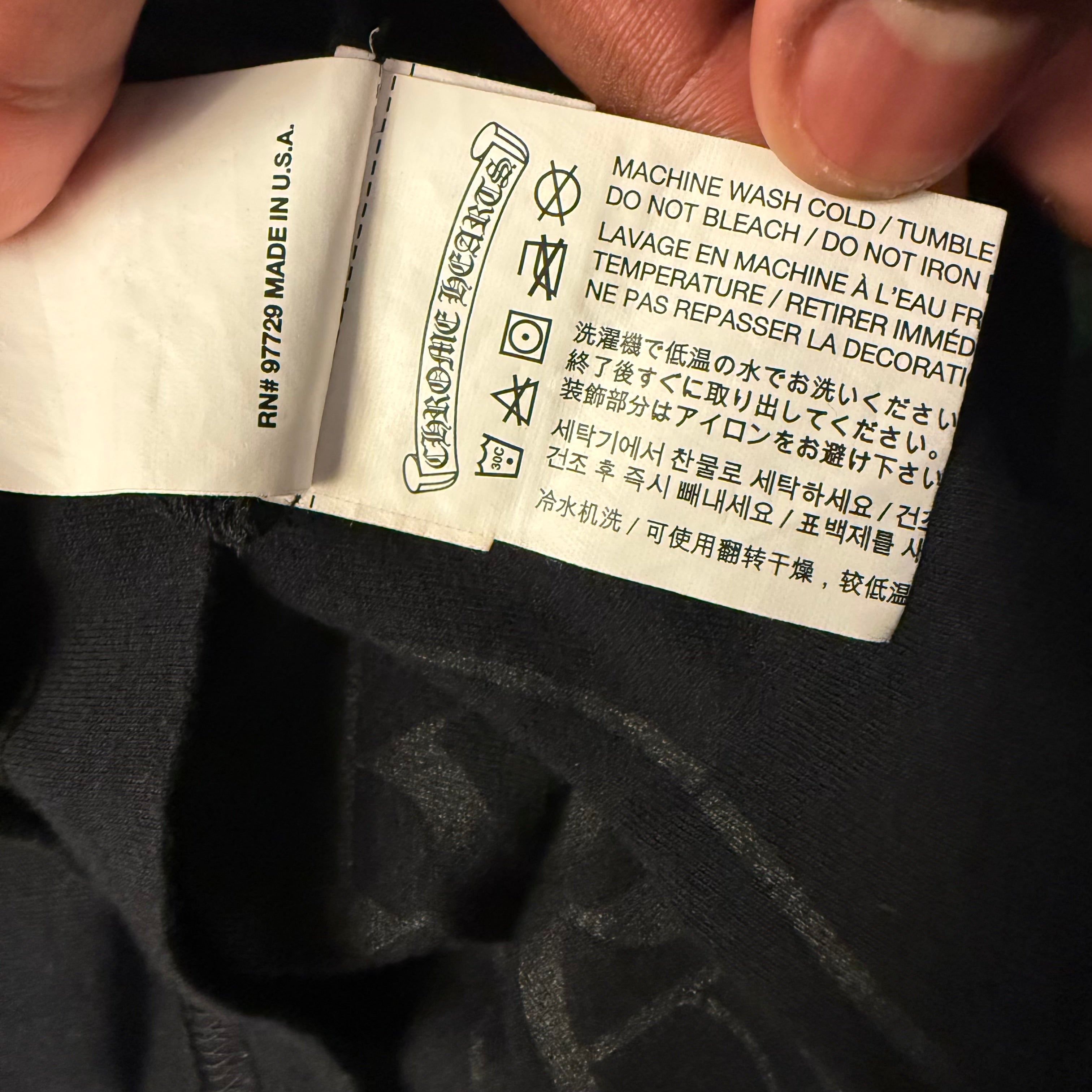Chrome Hearts Horseshoe Scroll Logo Pocket Shirt Size Small