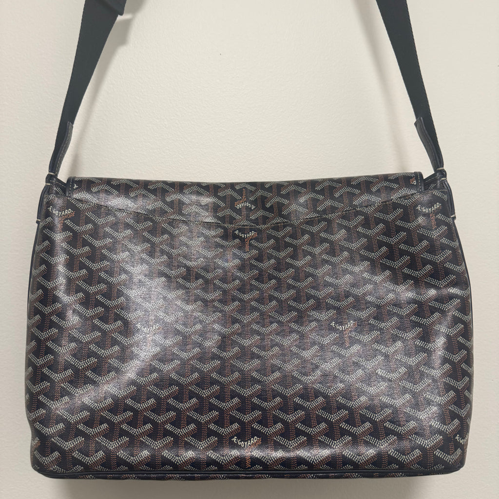 Goyard Capetein Messenger Bag Canvas Navy Blue