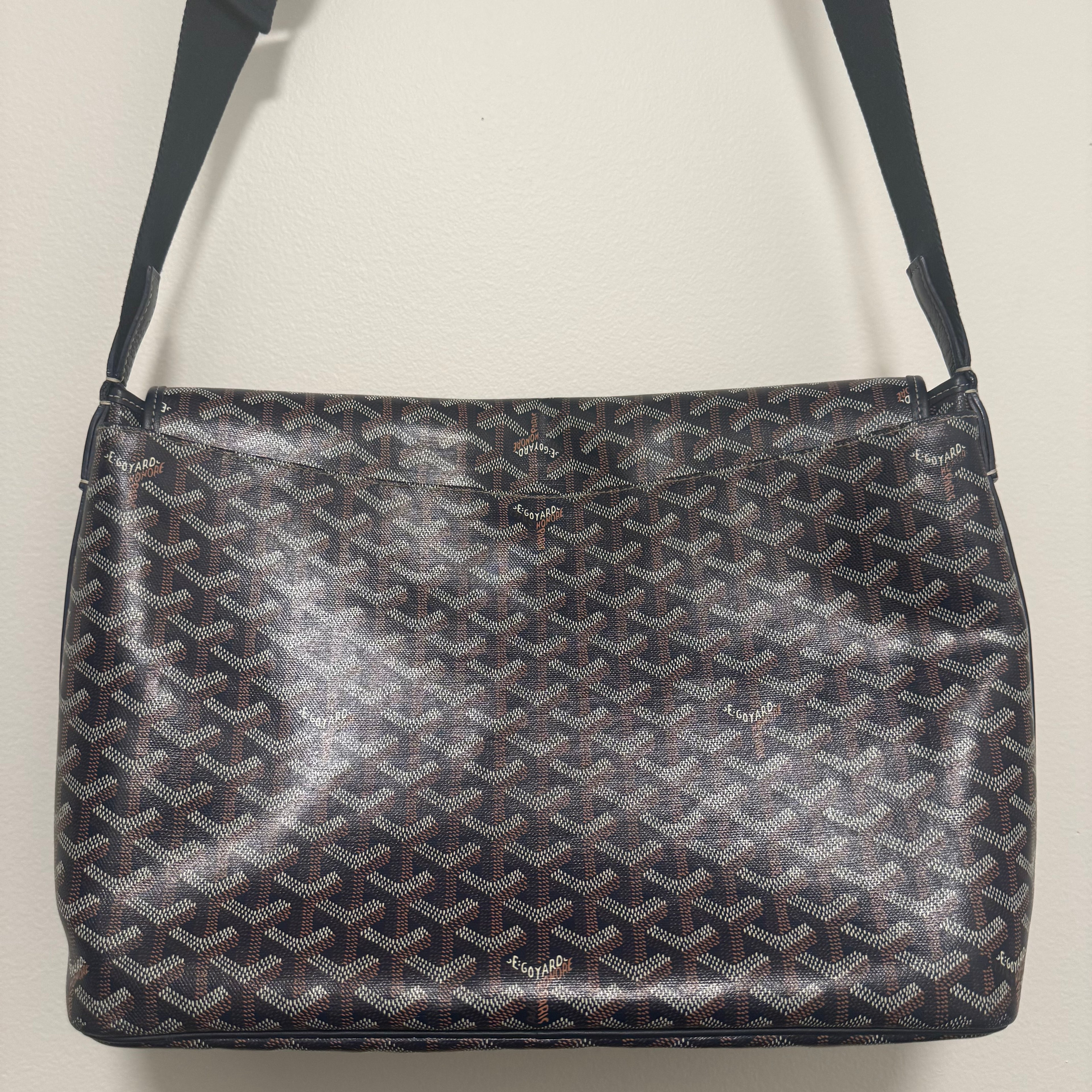Goyard Capetein Messenger Bag Canvas Navy Blue