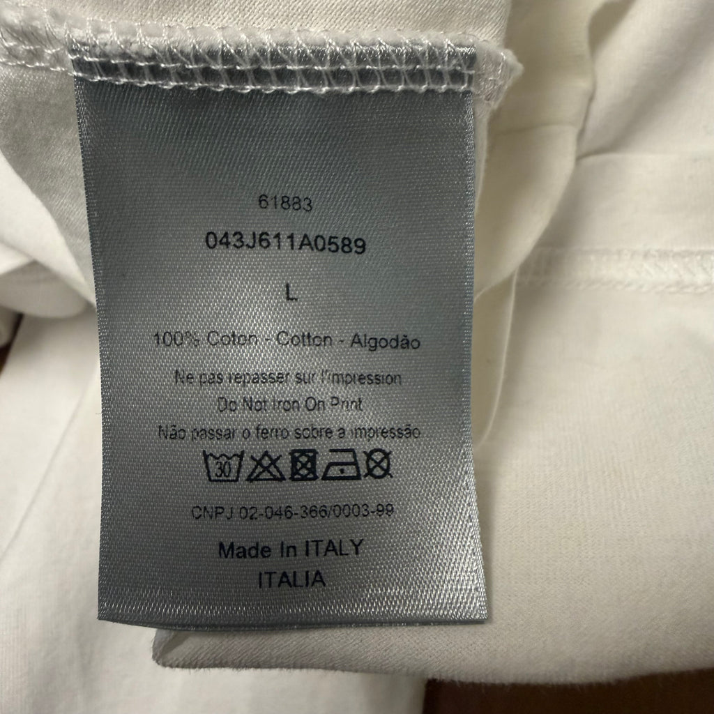 Dior Atelier Long Sleeve White T-Shirt Sz Large