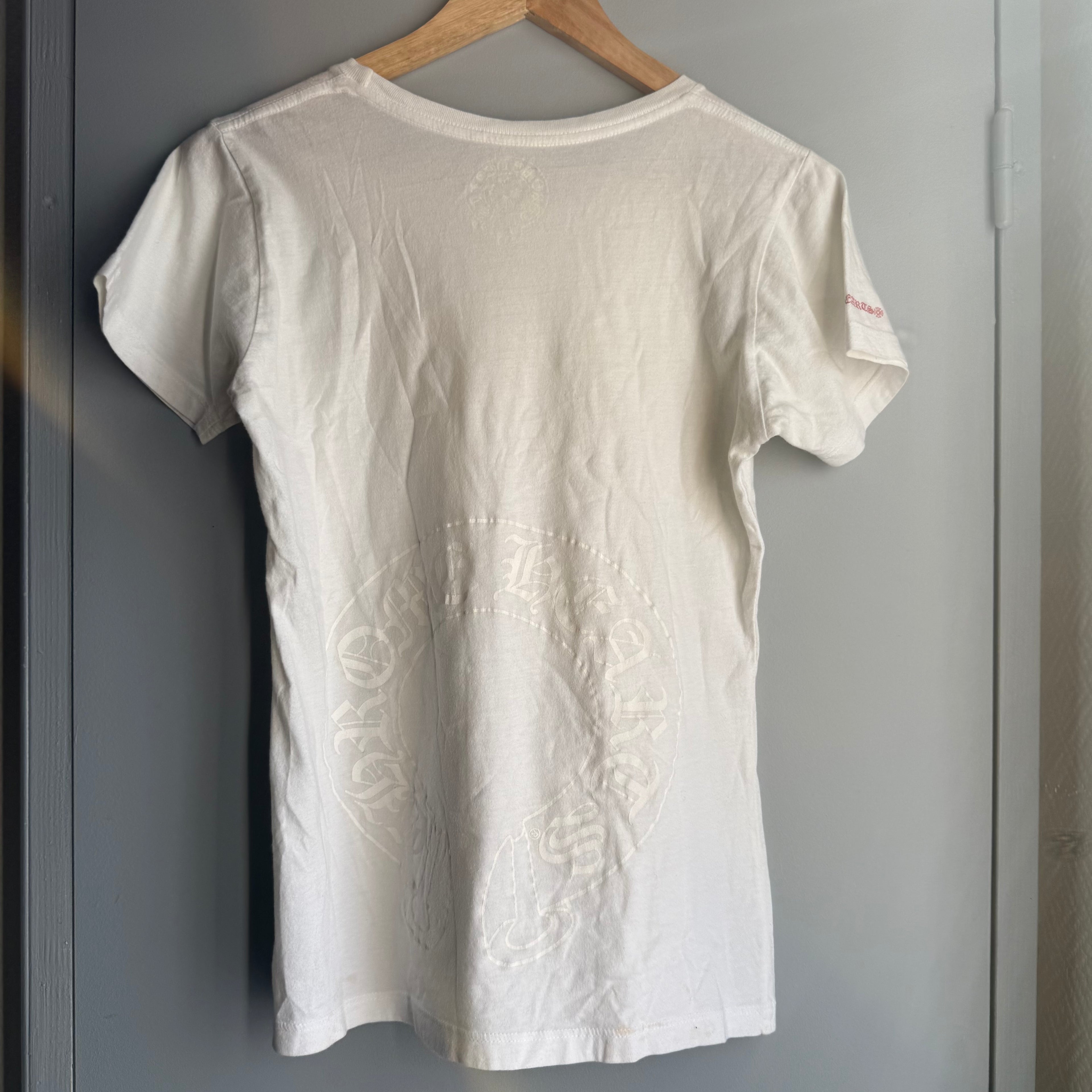 Chrome Hearts Horseshoe Logo T-Shirt White Women's L