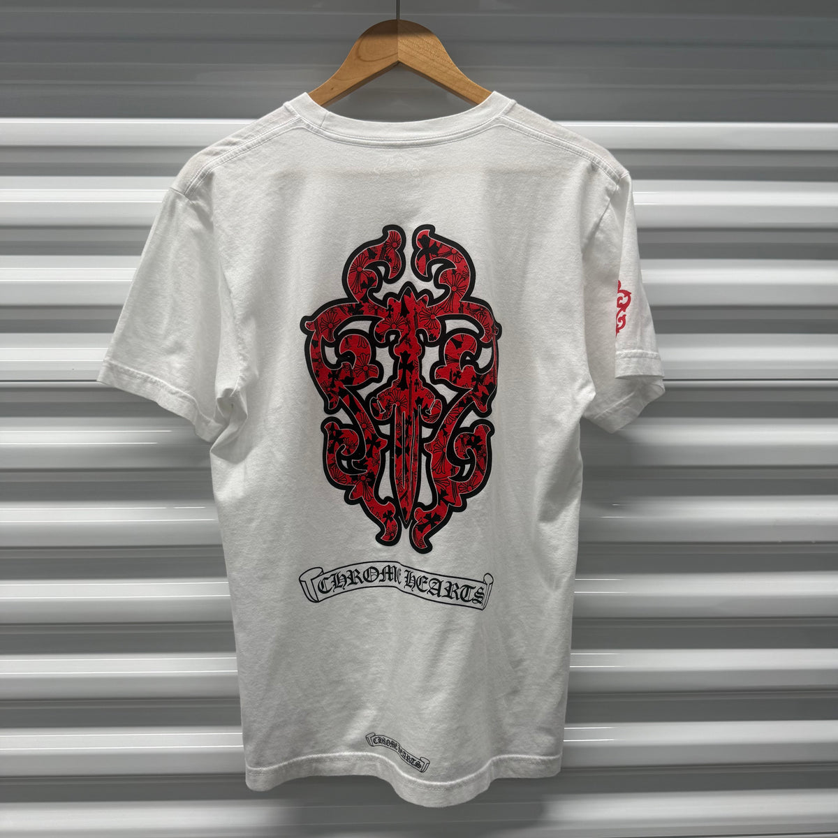 Chrome Hearts Red Dagger Vine White Shirt Size Medium