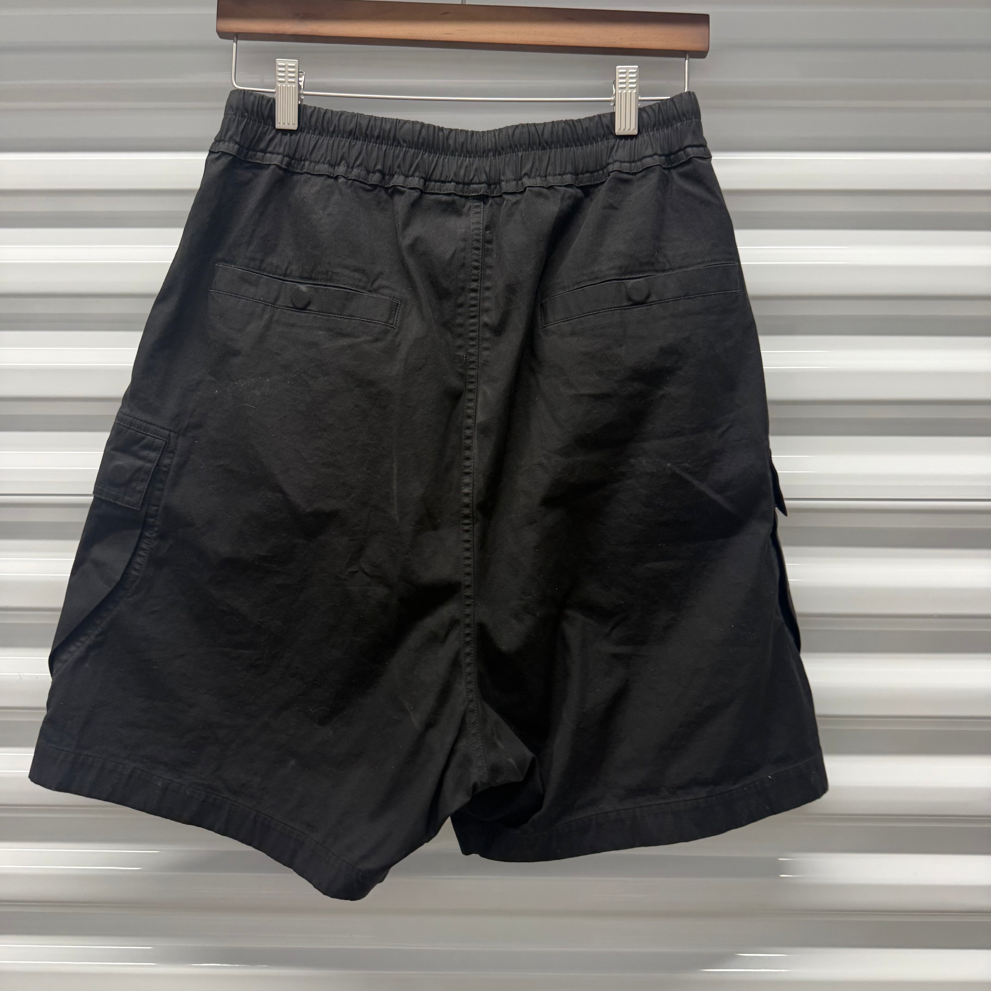 Rick Owens Black Cargobela Shorts Size 48