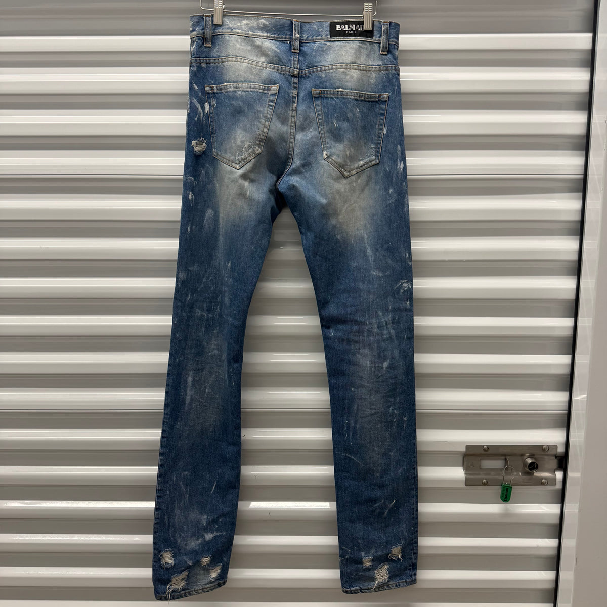 Balmain AW11 Decarnin Paint Splatter Denim Size 31