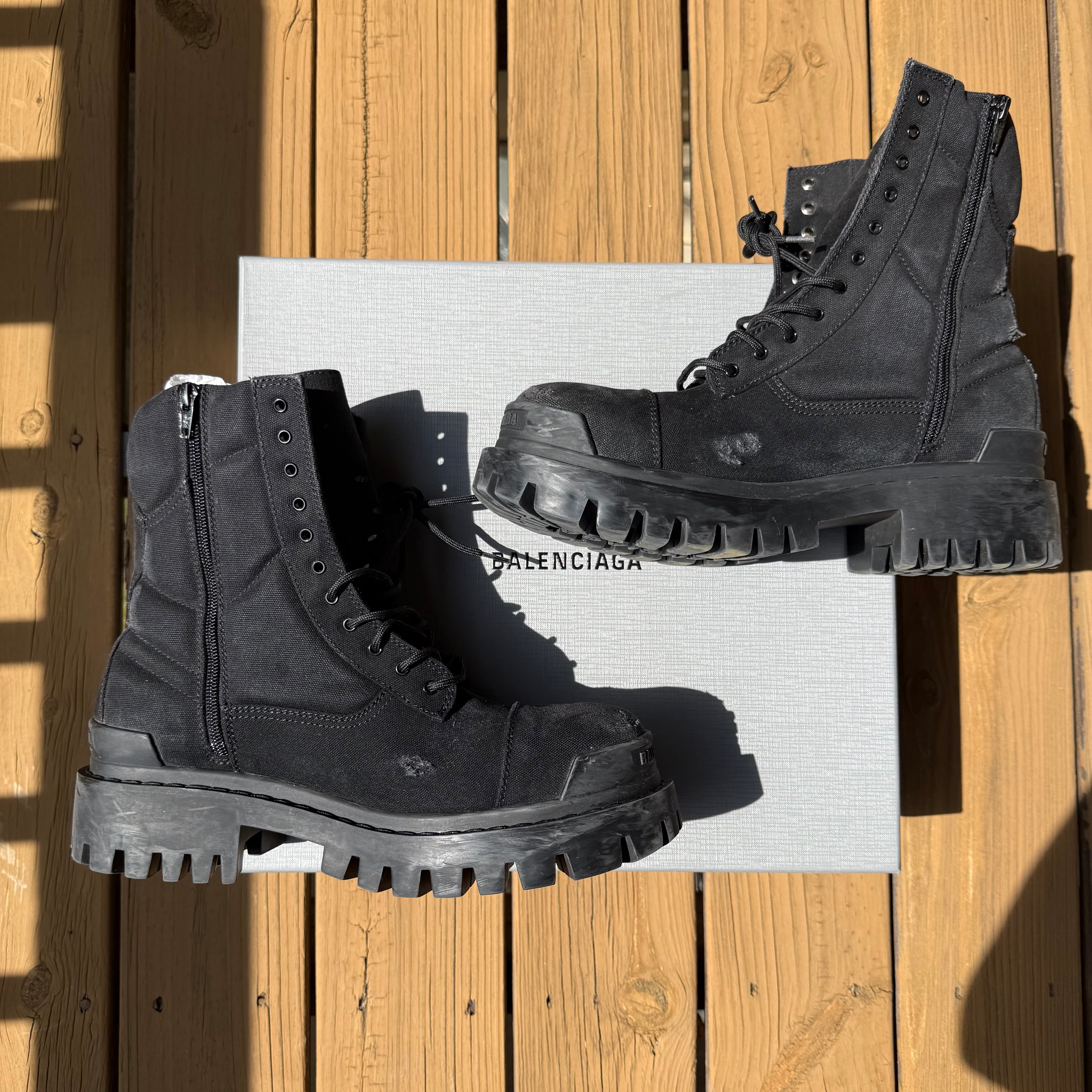 Balenciaga Black Strike Boots Size 9 (42)