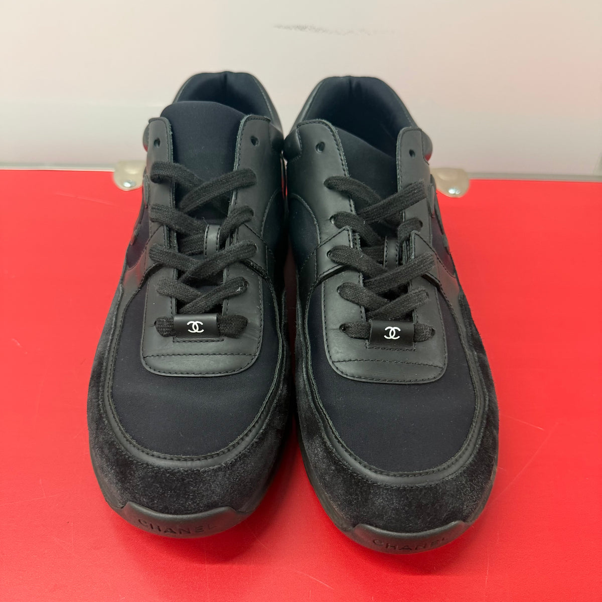 Chanel Triple Black Trainer Size 11 (44)