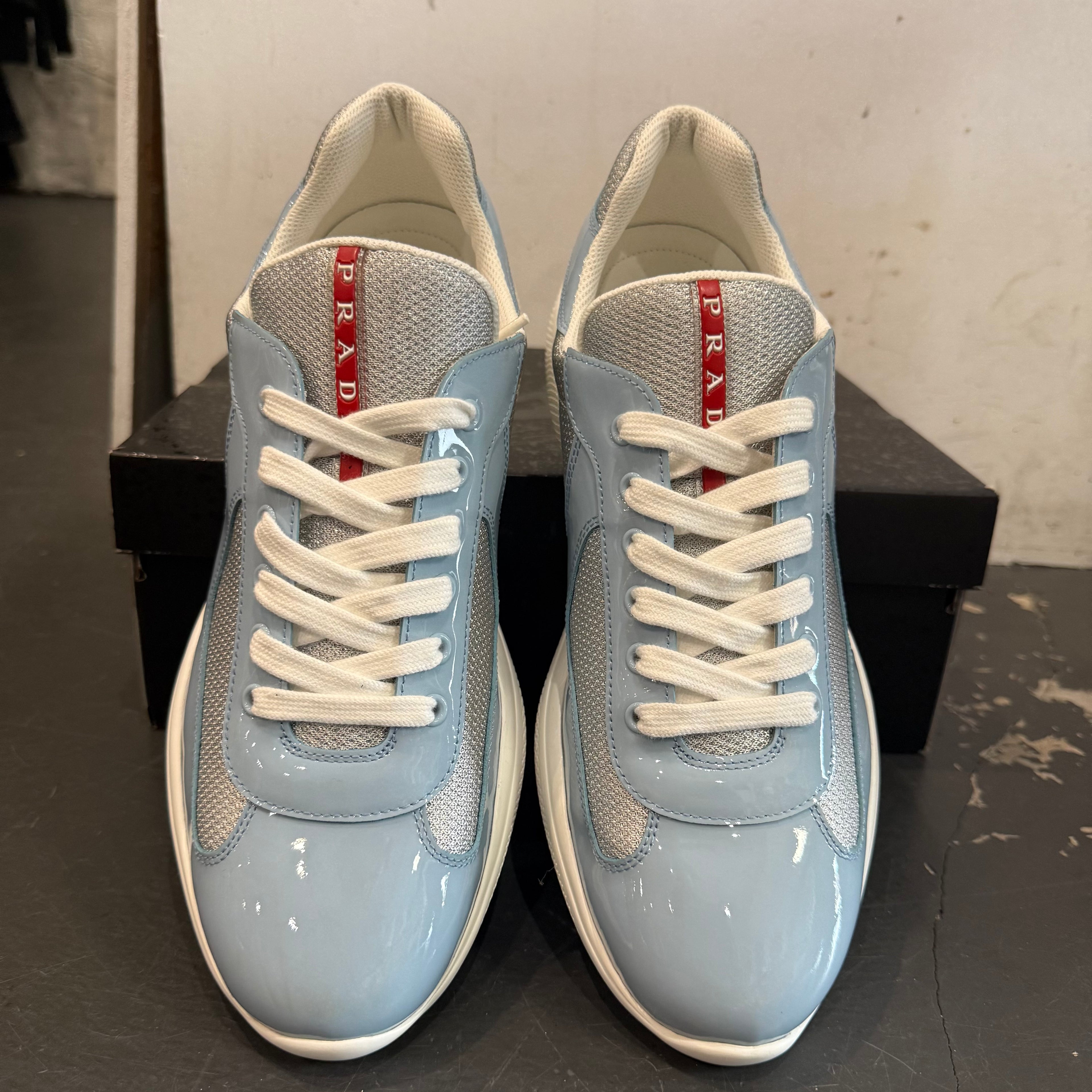 Prada America Cup Sneaker Light Blue Size 11 No Box