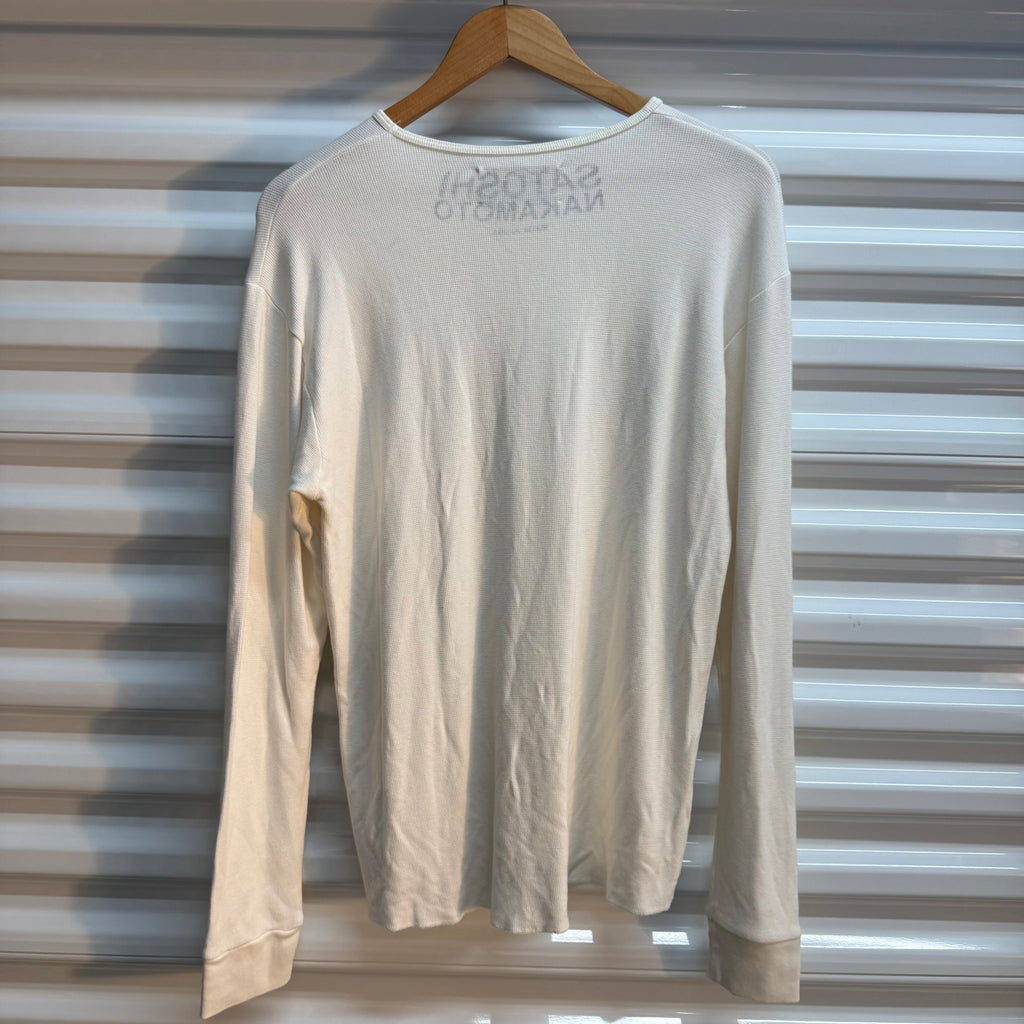 Satoshi Nakamoto White Thermal Longsleeve Size XL