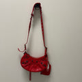 Balenciaga Le Cagole Giant Studs Shoulder Leather Bag Red