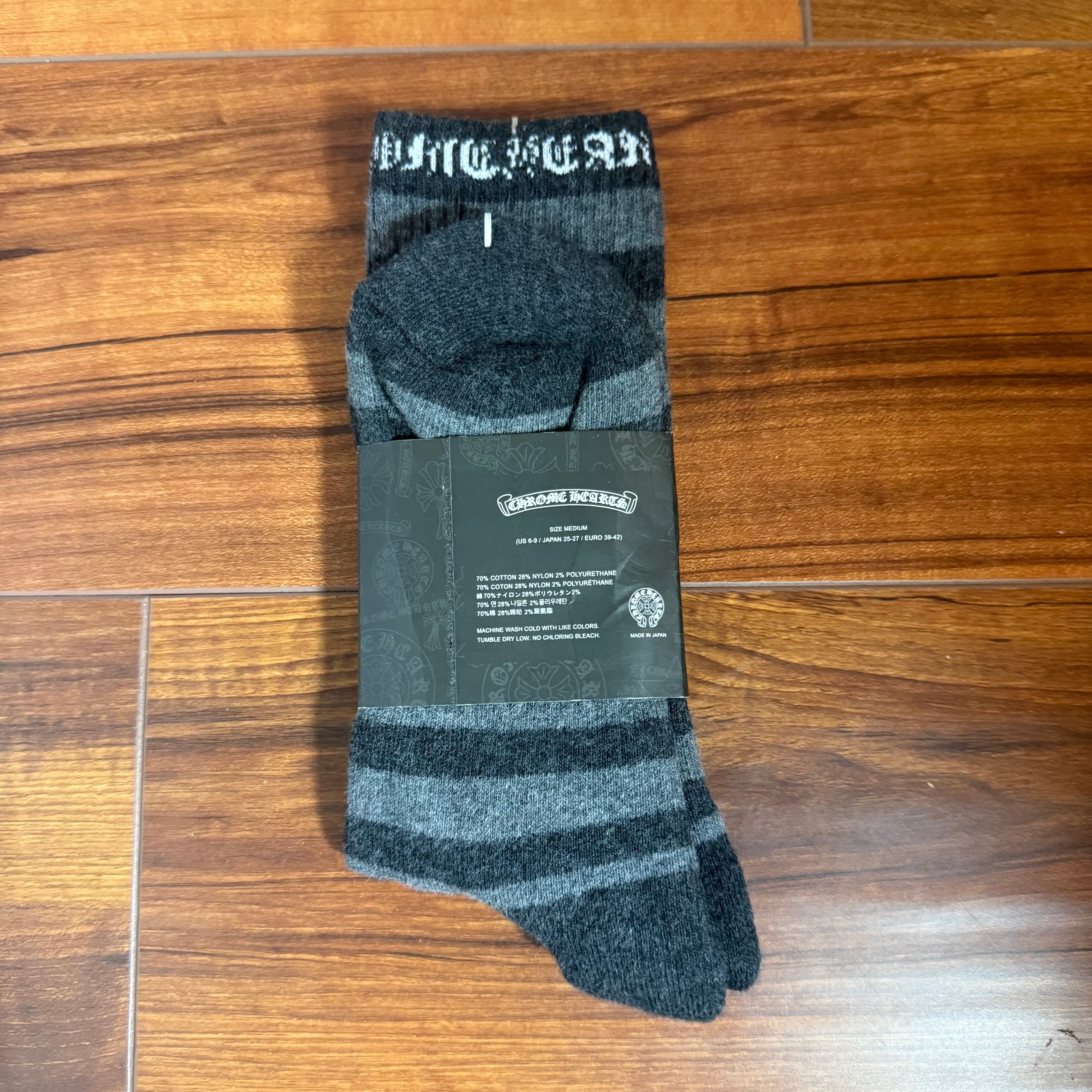 Chrome Hearts Black Stripe Border Socks