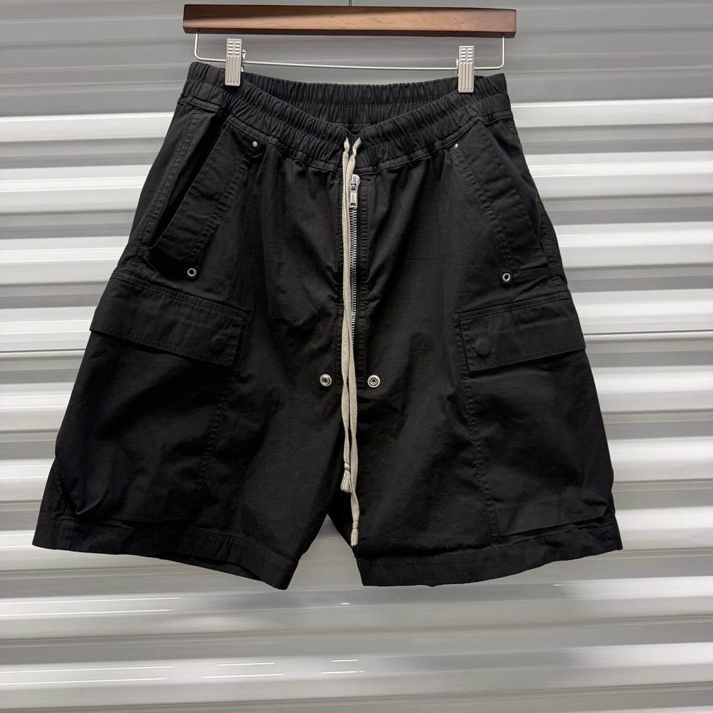 Rick Owens Black Cargobela Shorts Size 48