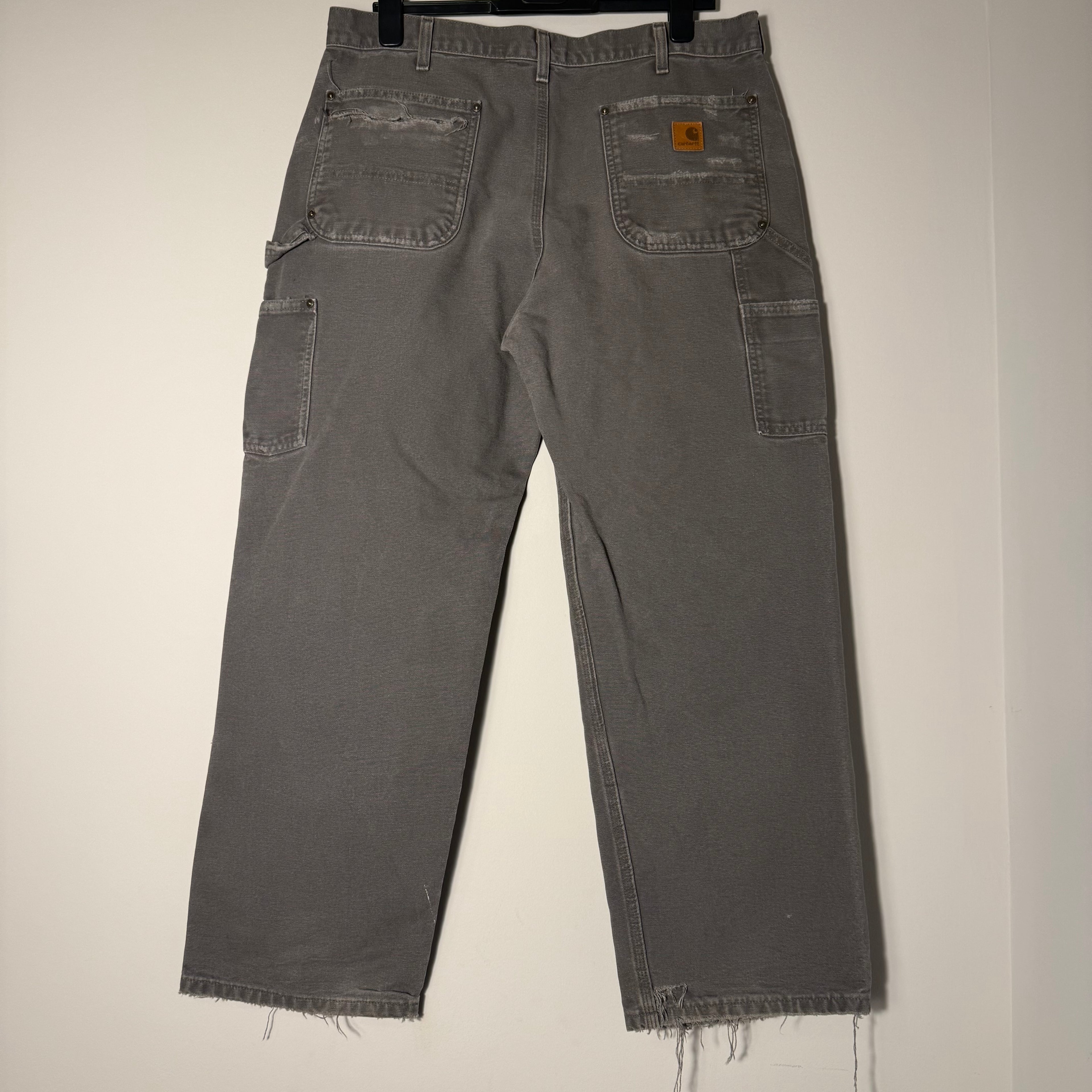 Vintage Grey Double Knee Carhartt Pants Size 34