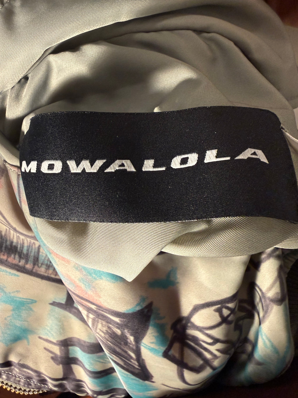 Mowalola Green Graffiti Bomber Size Small