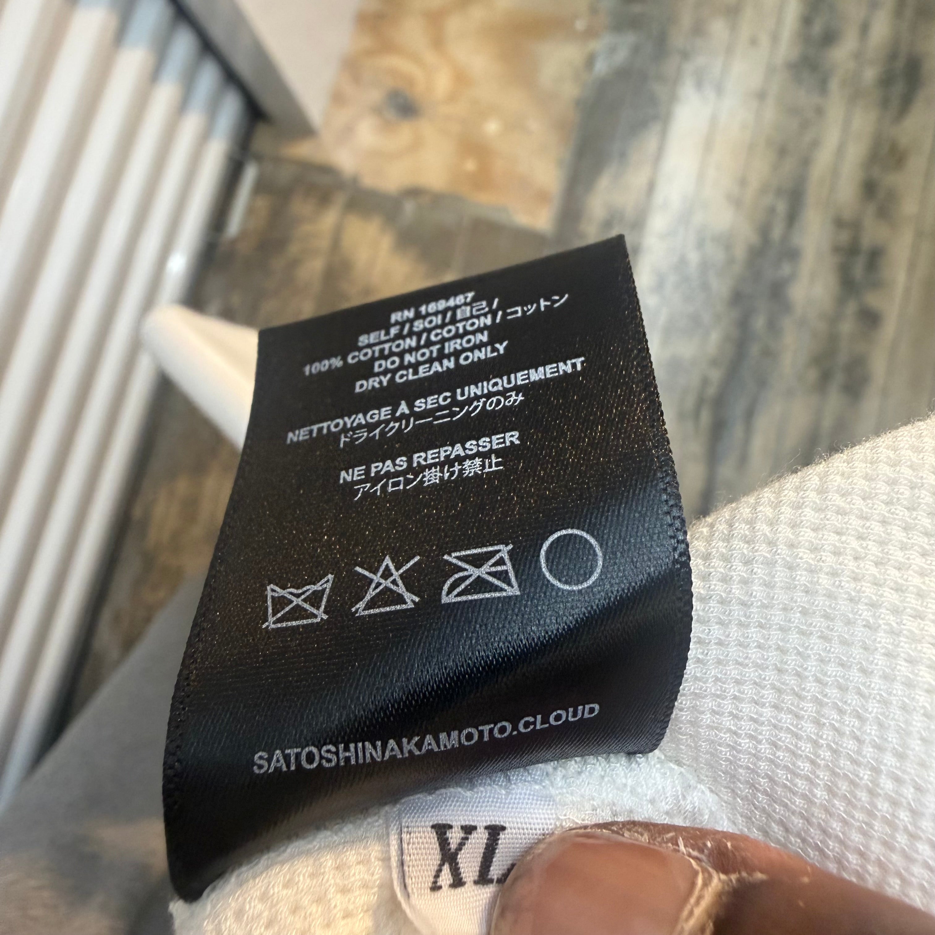 Satoshi Nakamoto White Thermal Longsleeve Size XL
