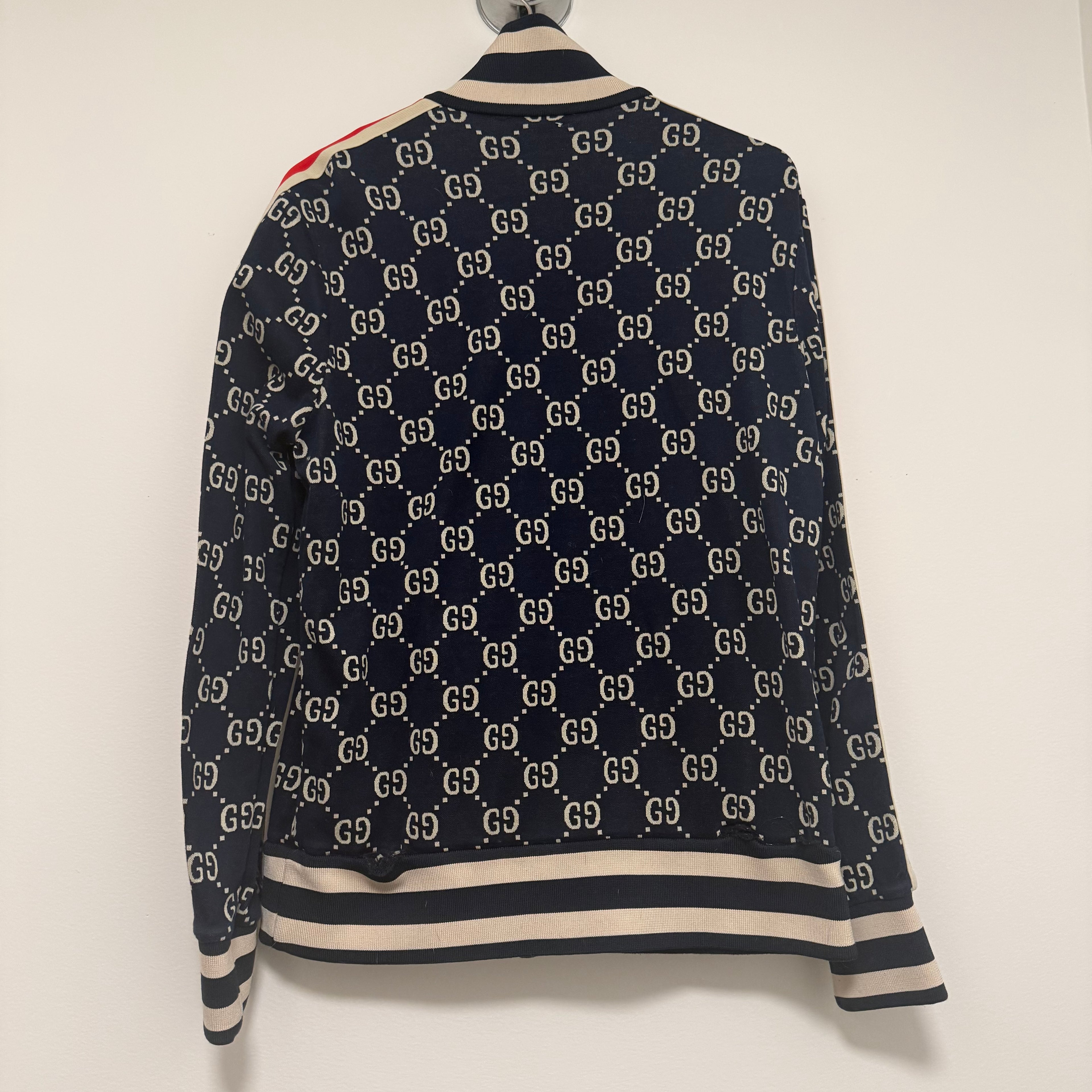 Gucci Monogram Taped Sleeve Track Jacket Sz XL