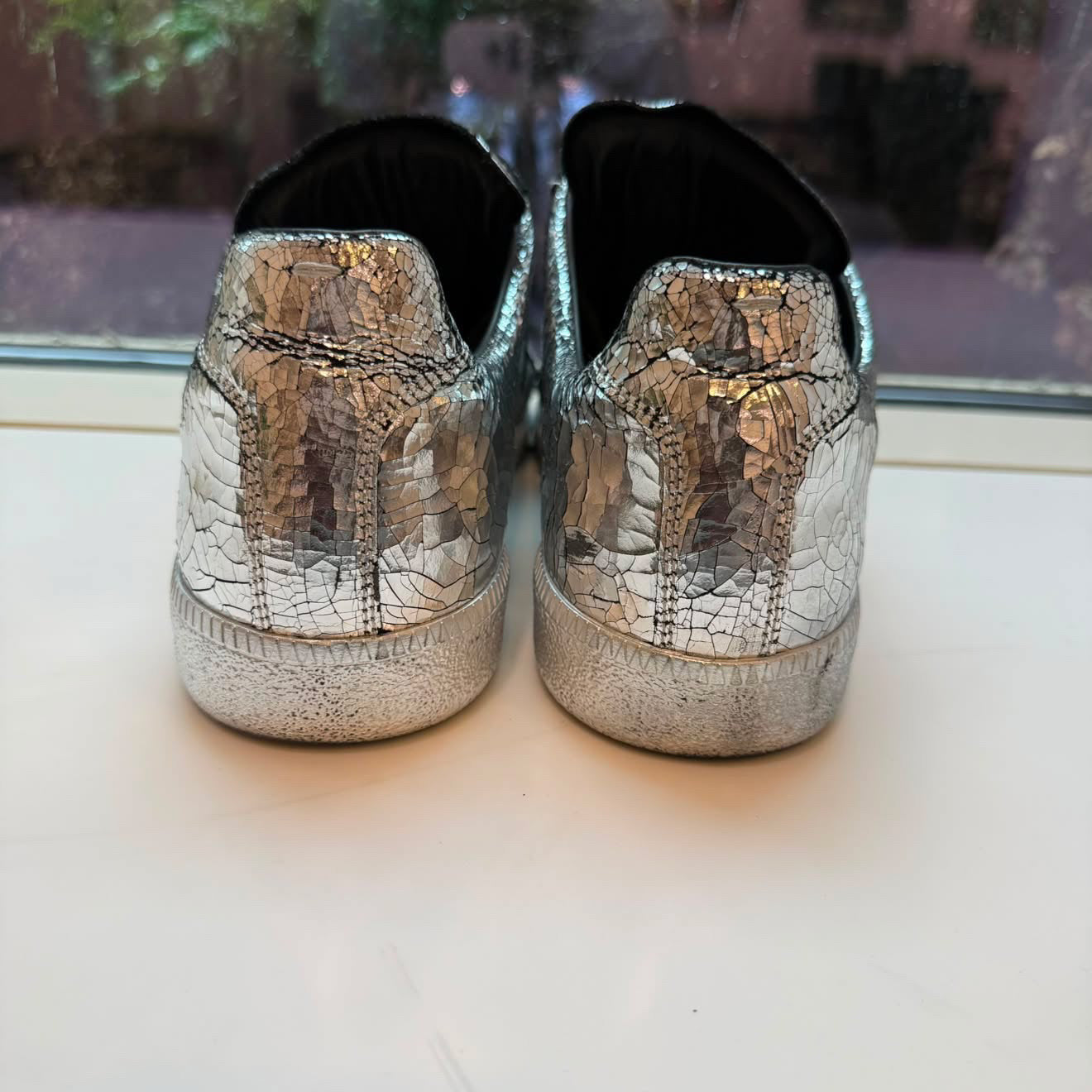 Maison Marigela Silver Metallic Gats Size 12 (45)
