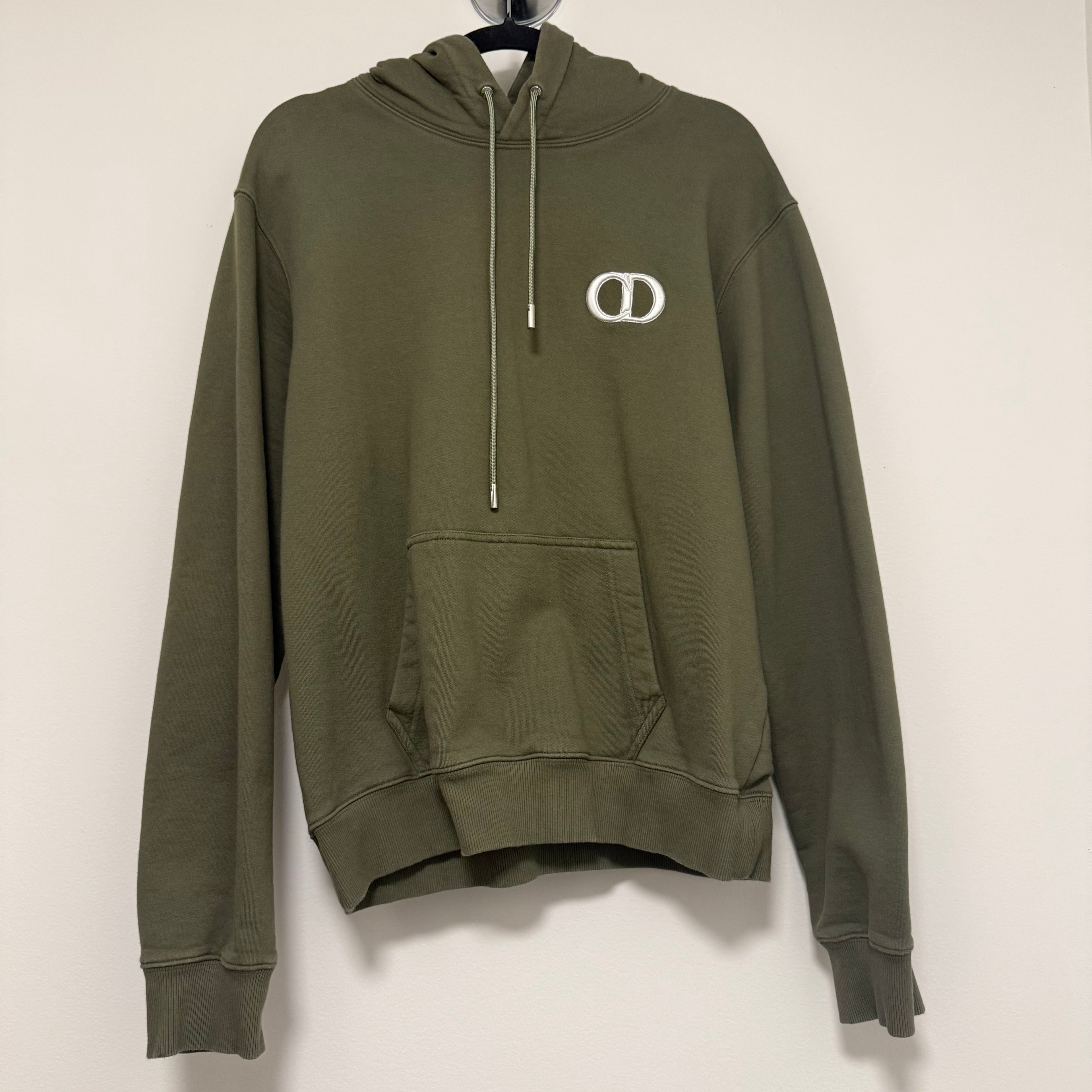 Christian Dior Green CD Logo Hoodie Sz XL