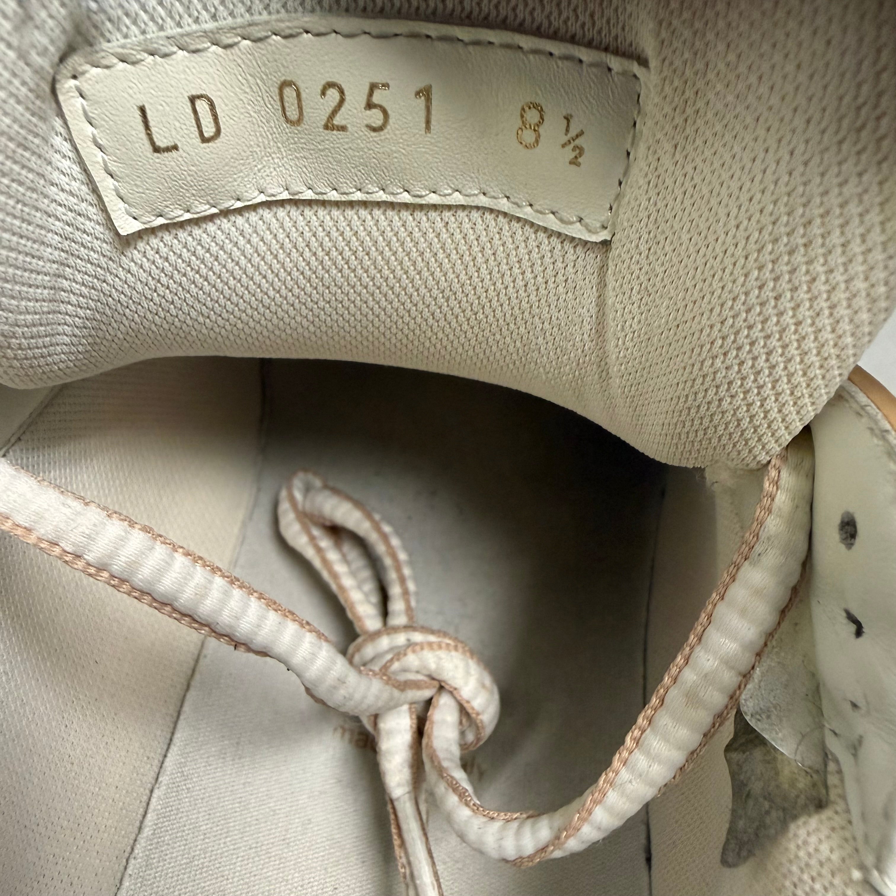 Louis Vuitton Tan Silver Trainer Sz 10 (8.5 LV)