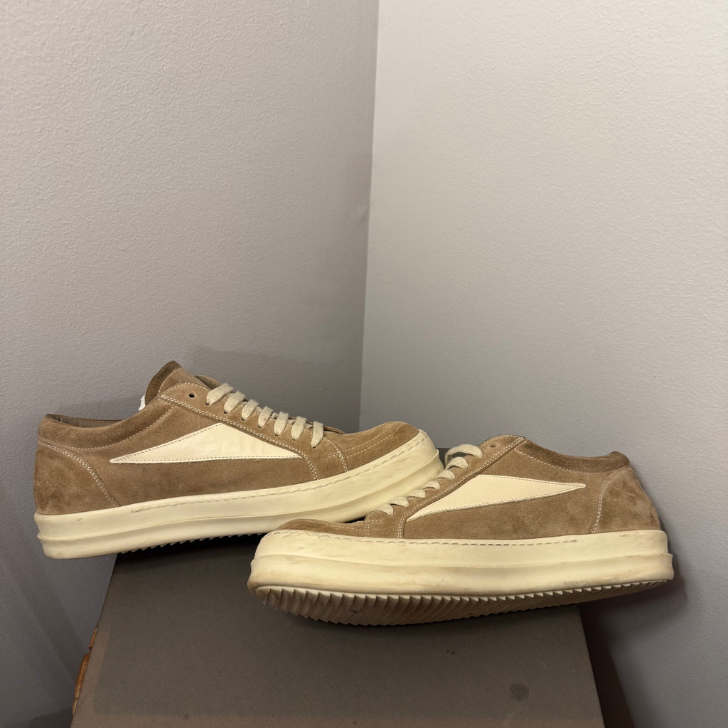 Rick Owens Suede Vintage Flesh/Milk Sneaker Size 10 (43)