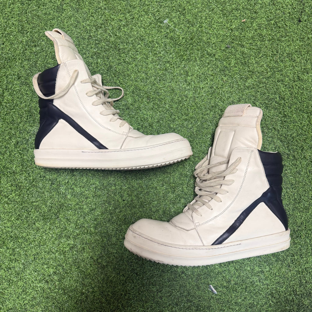 Rick Owens White Geobasket Size 10 (43)