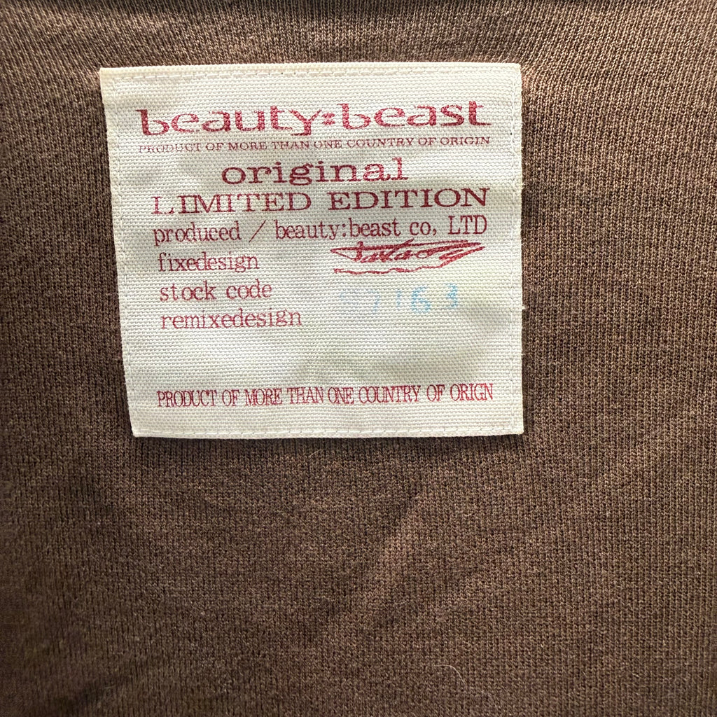 Beauty Beast Brown Skull Crewneck Size Medium