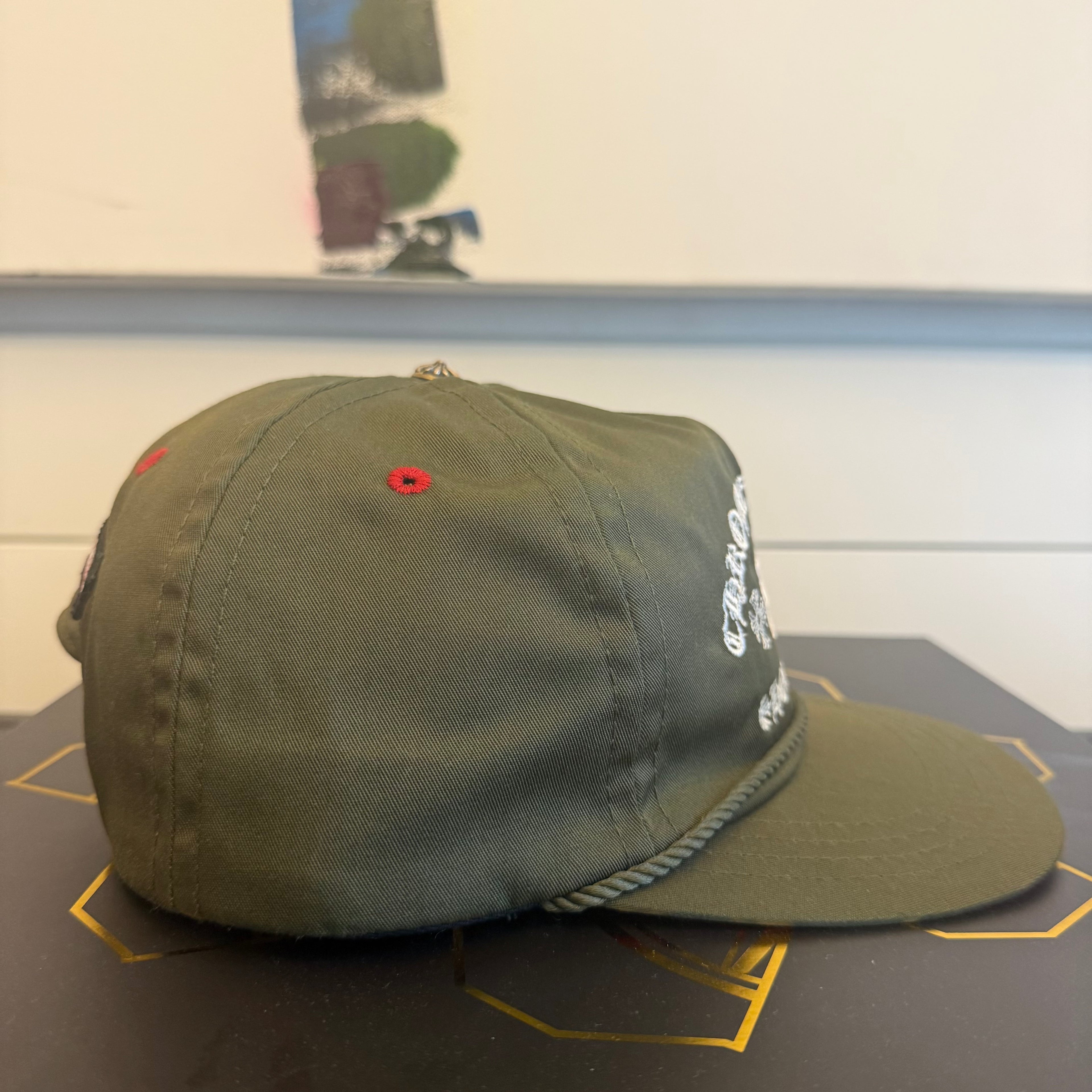 Chrome Hearts Olive Gas Station Trucker Hat