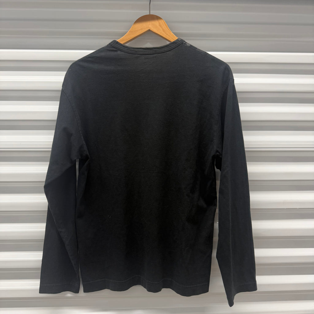 Comme des Garcon Homme Black Logo Print Longsleeve Size Large