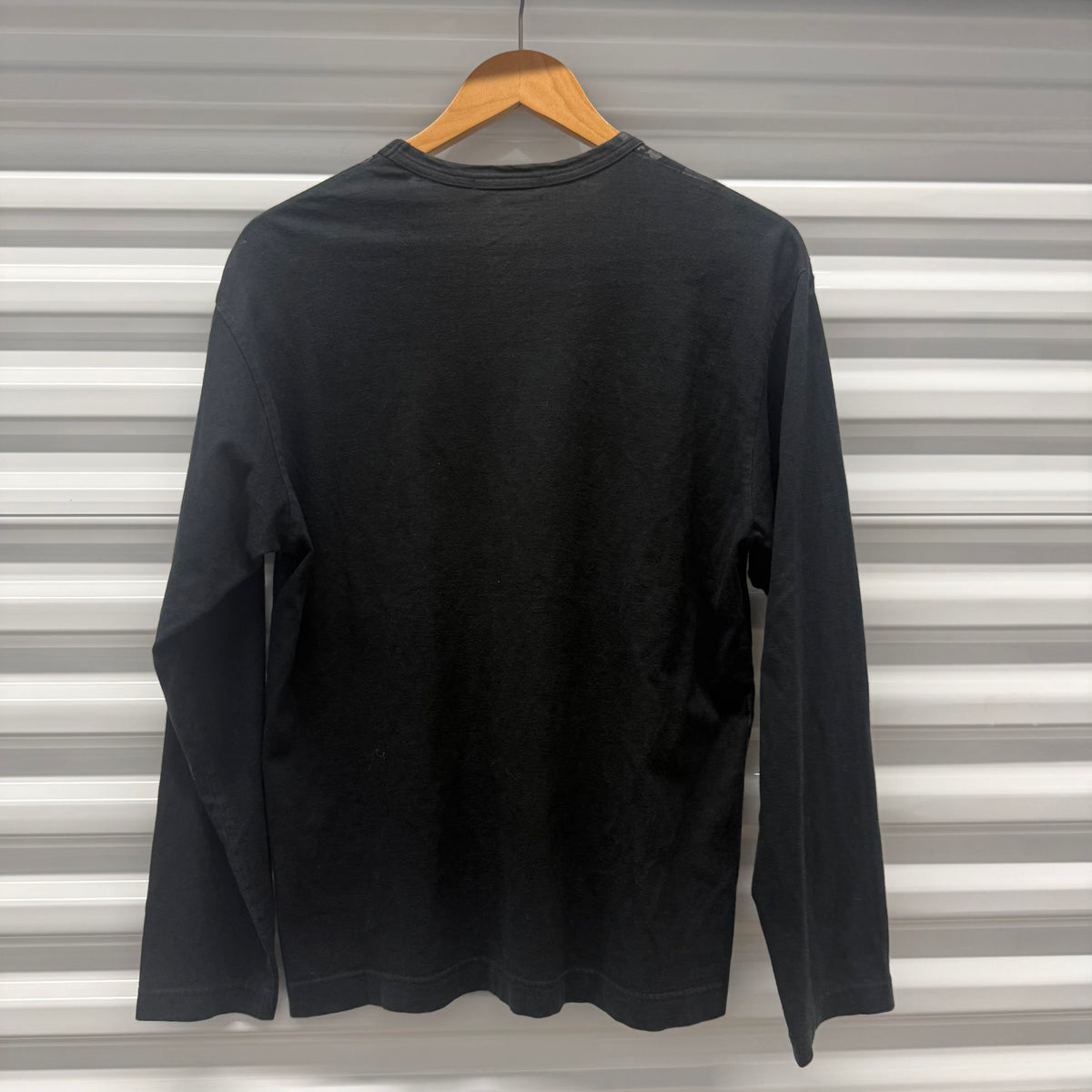 Comme des Garcon Homme Black Logo Print Longsleeve Size Large