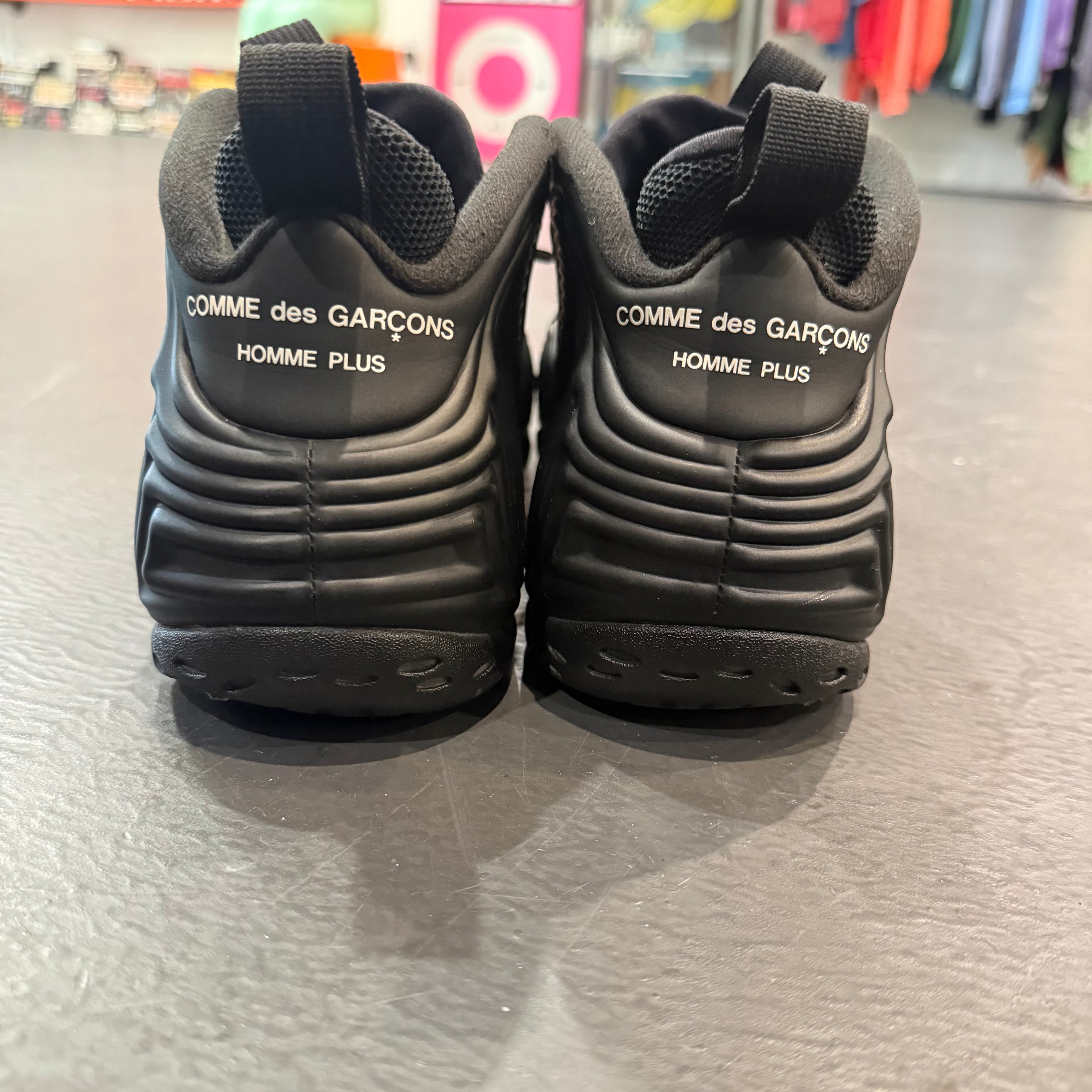 Comme Des Garcon Black Foamposite Size 10