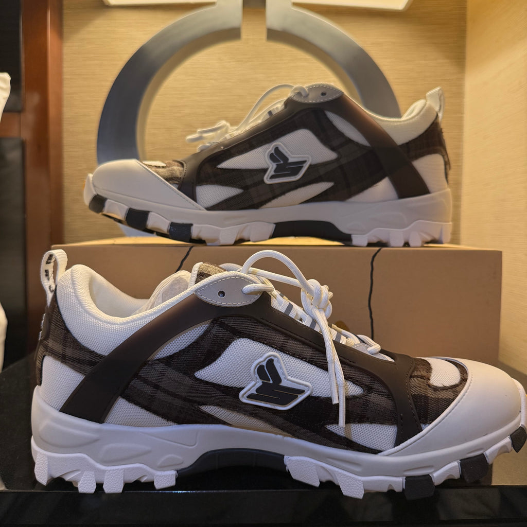 Sicko x Eric Emmanuel Brown/White Plaid Hiking Shoe Size 10