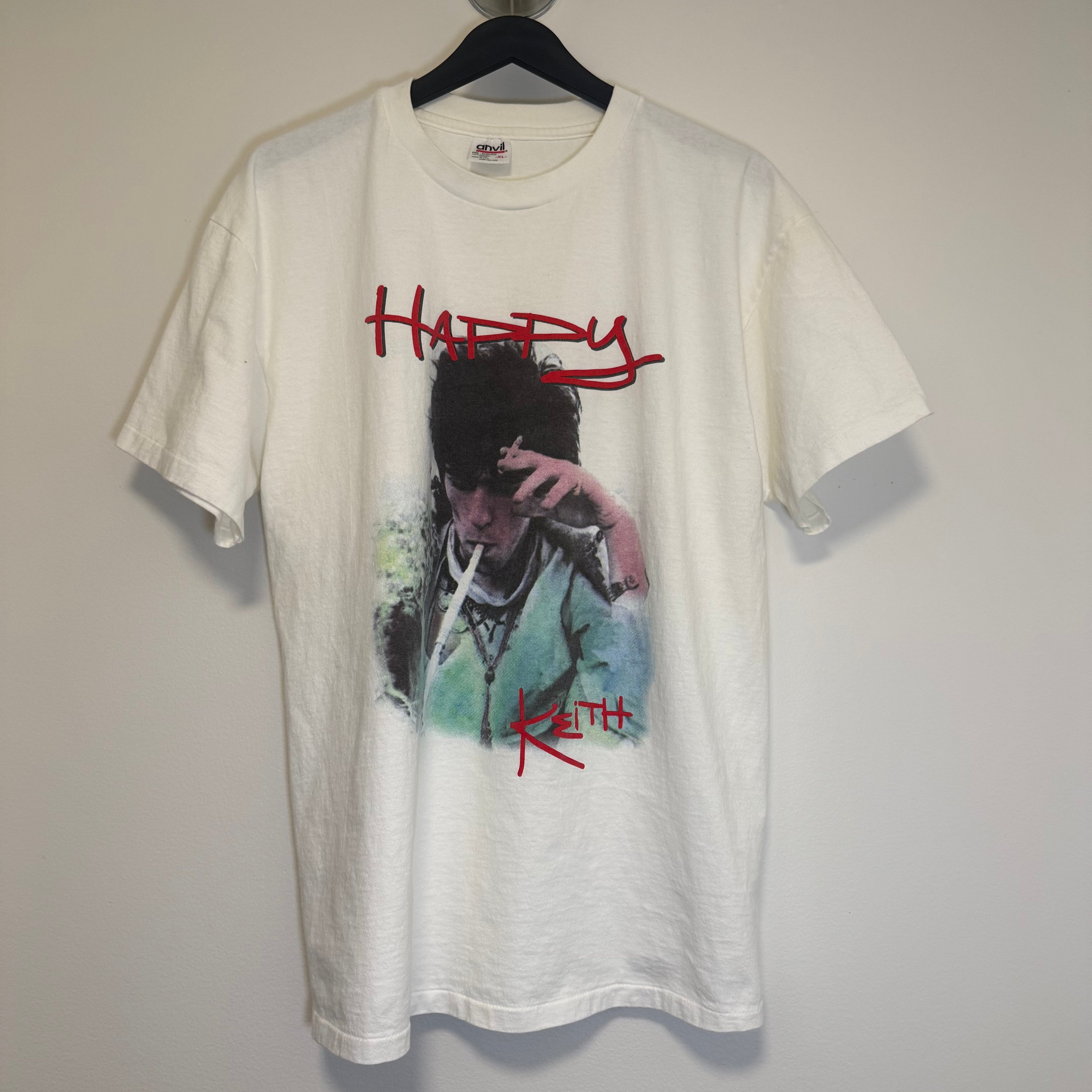 Vintage 90s Happy Keith Richards The Rolling Stones Shirt Size XL