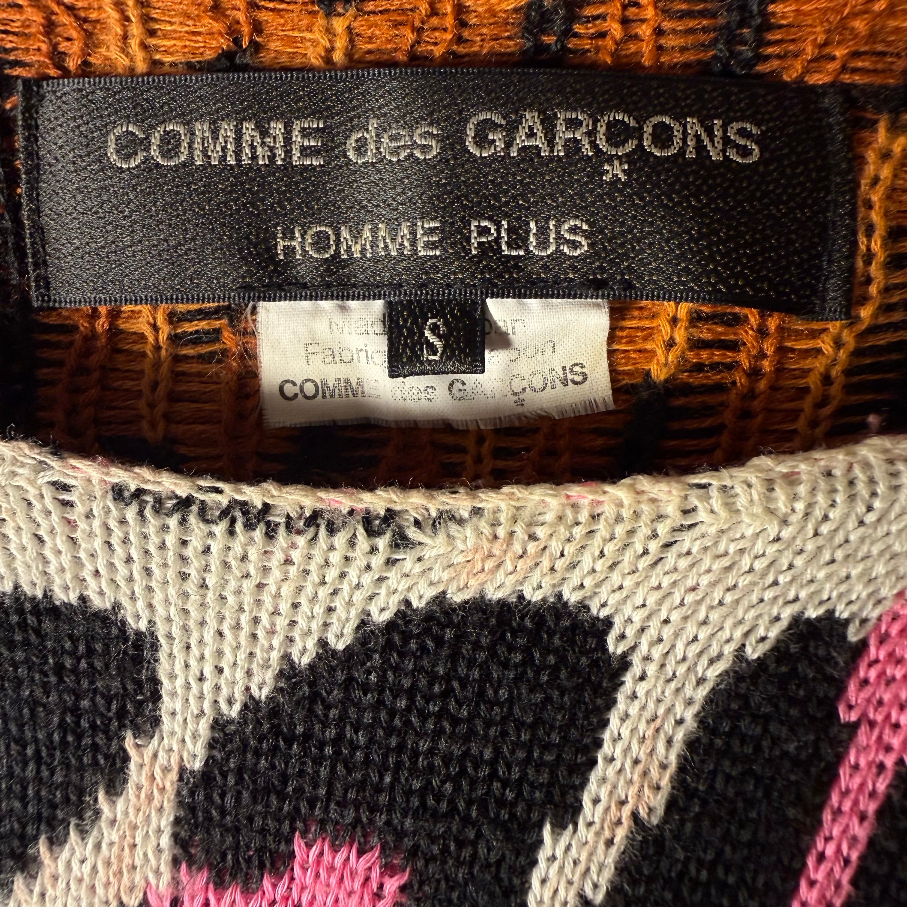 Comme Des Garcon Homme Plus Leopard Knit Sweater