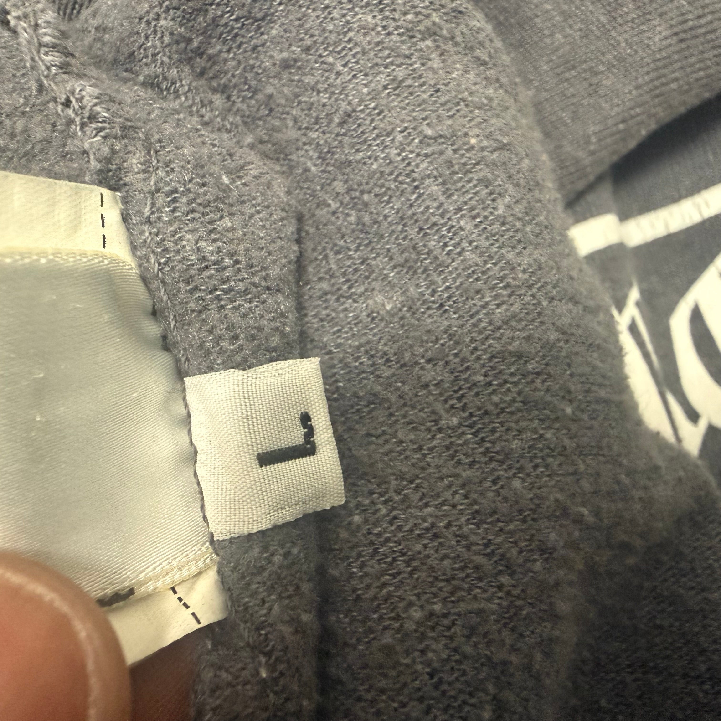 Chrome Hearts Horseshoe Dagger Zip Grey Sz Large