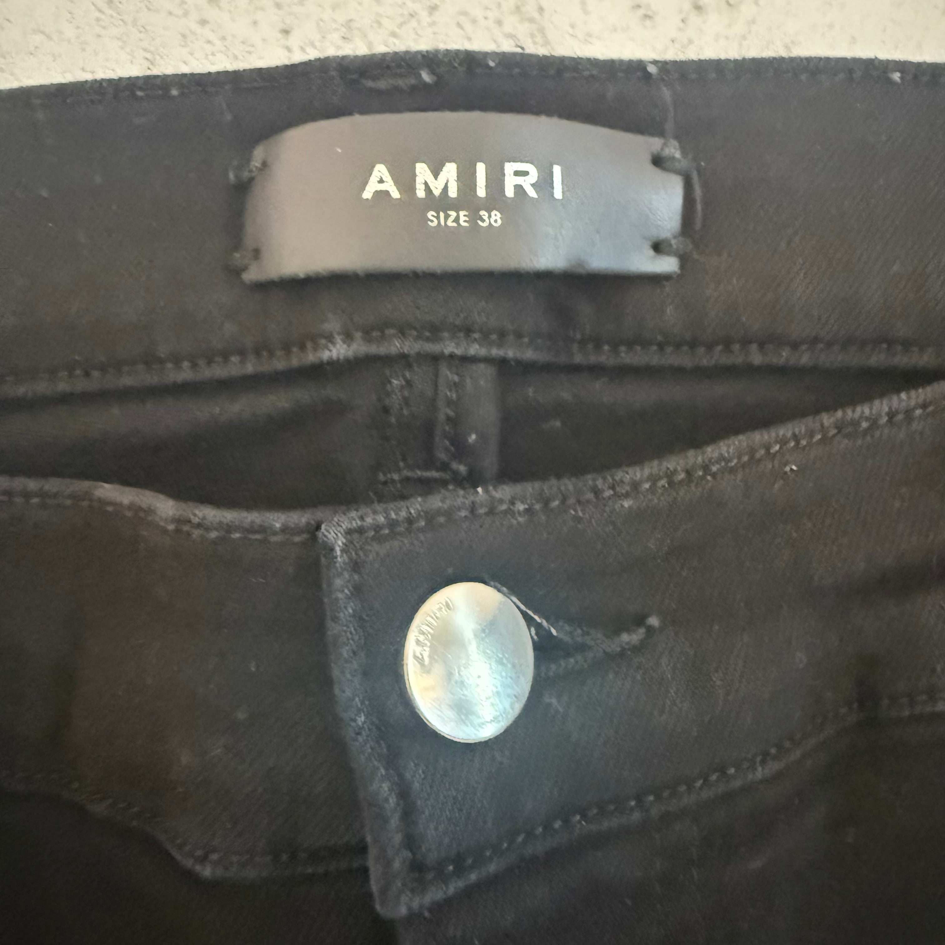 Amiri Black Crystal MX1 Jeans Sz 38