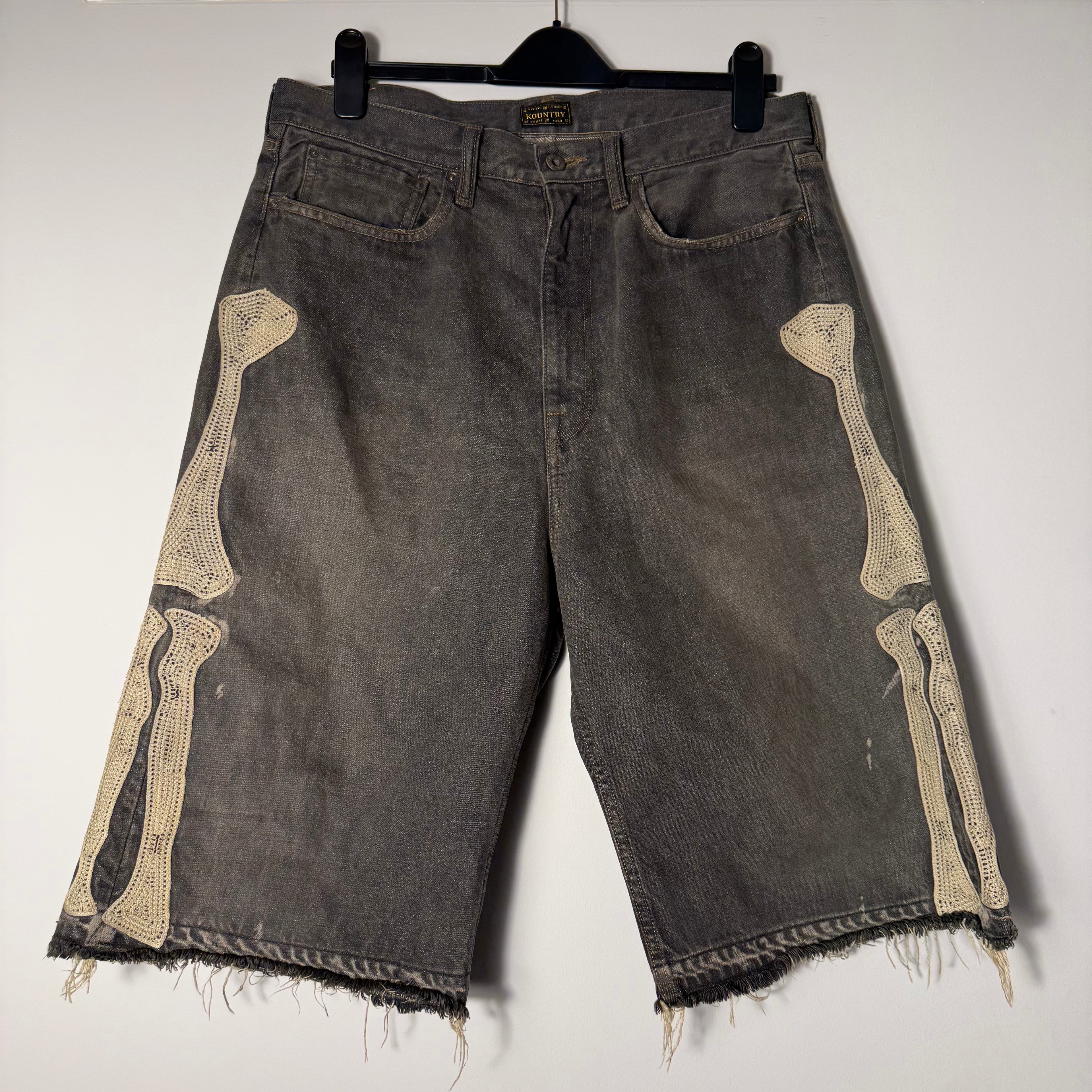 Kapital Bone Shorts Black Size 34