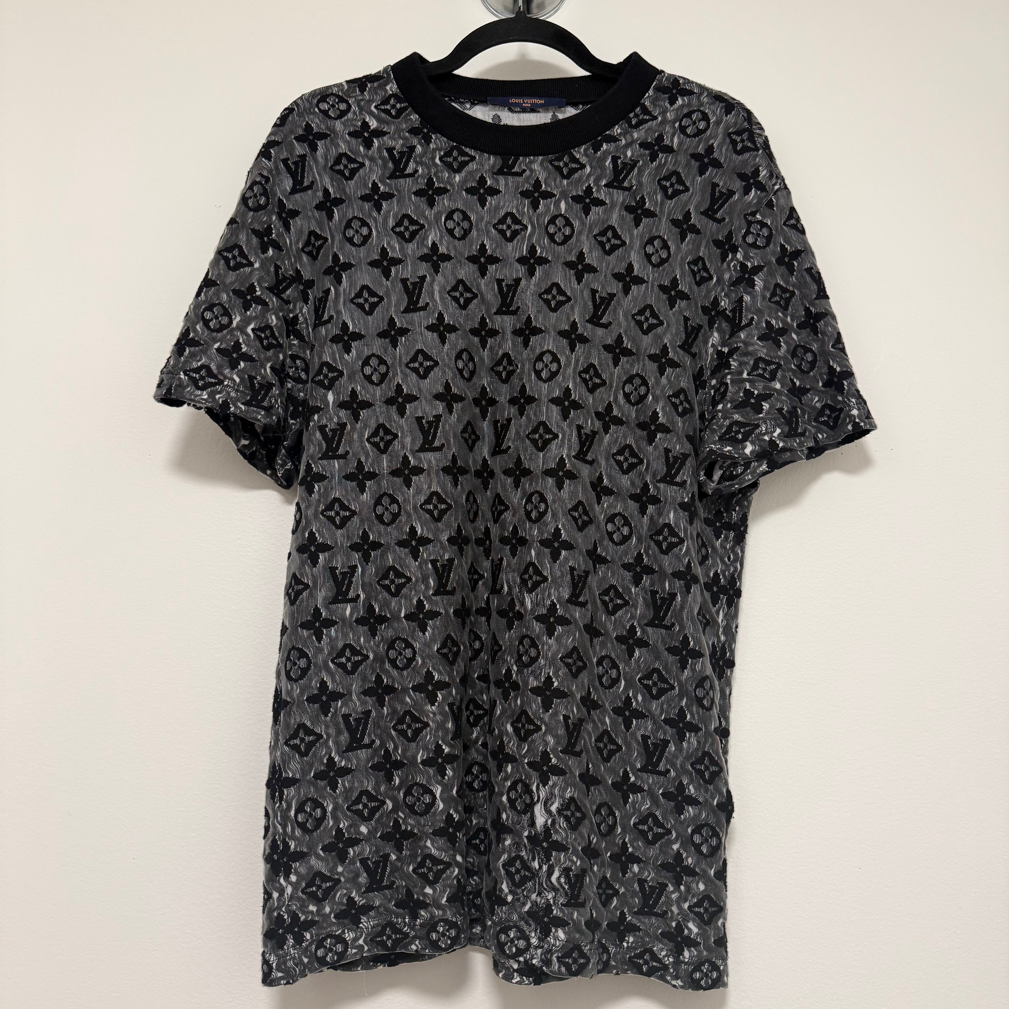Louis Vuitton 2022 Black Monogram Shirt Sz Large
