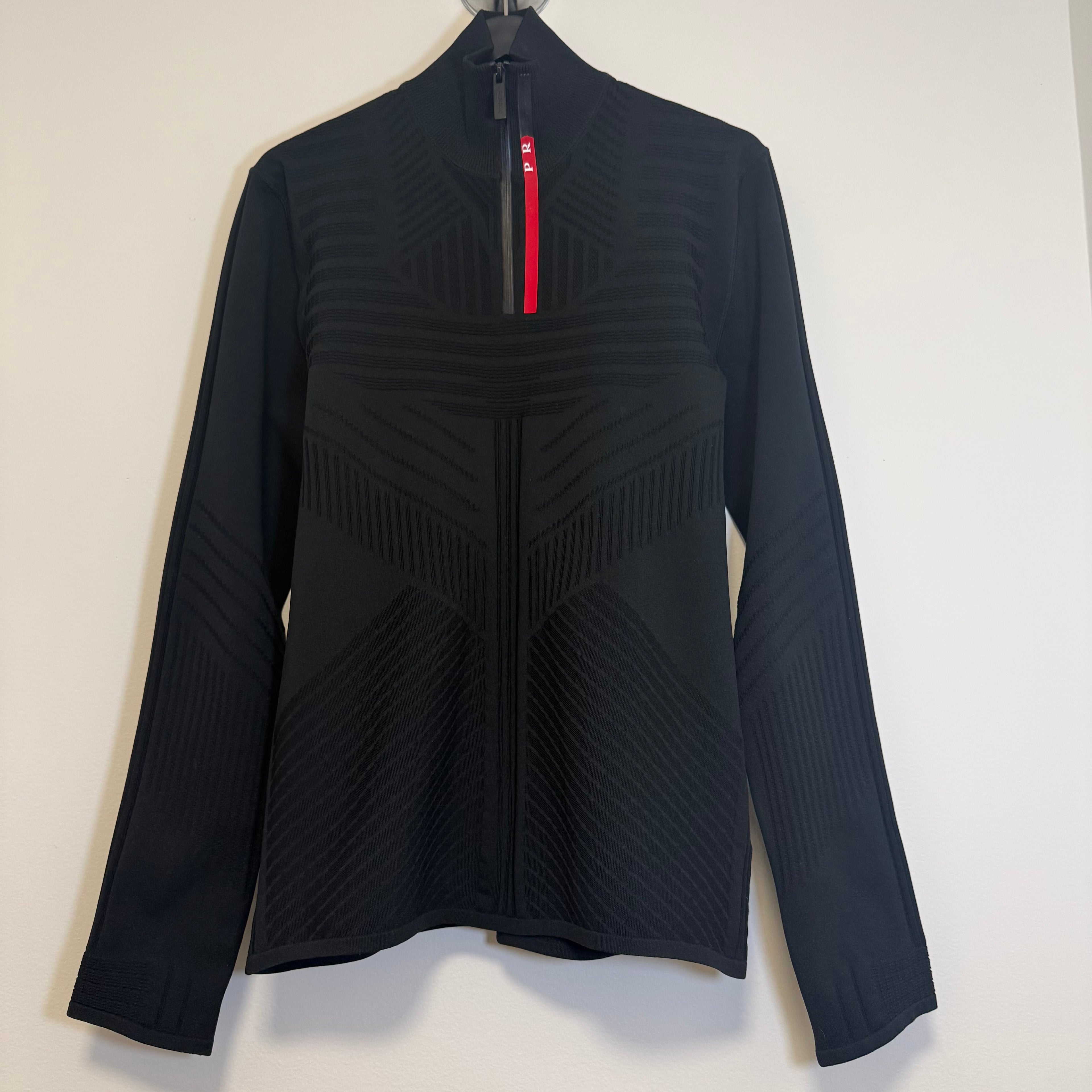 Prada Technical Knit Black Turtleneck Size XL