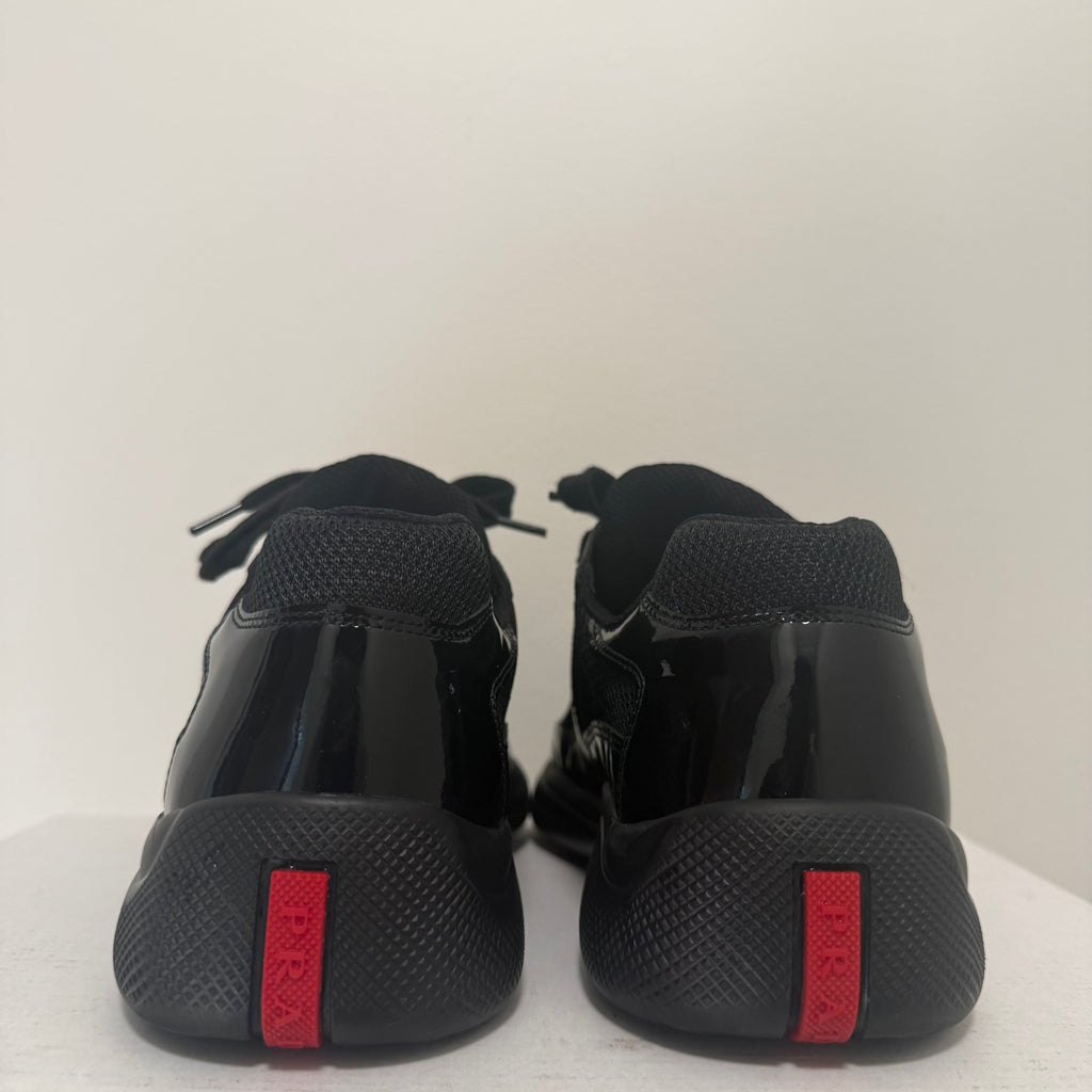 Prada America Cup Black Patent Sneaker Sz 5