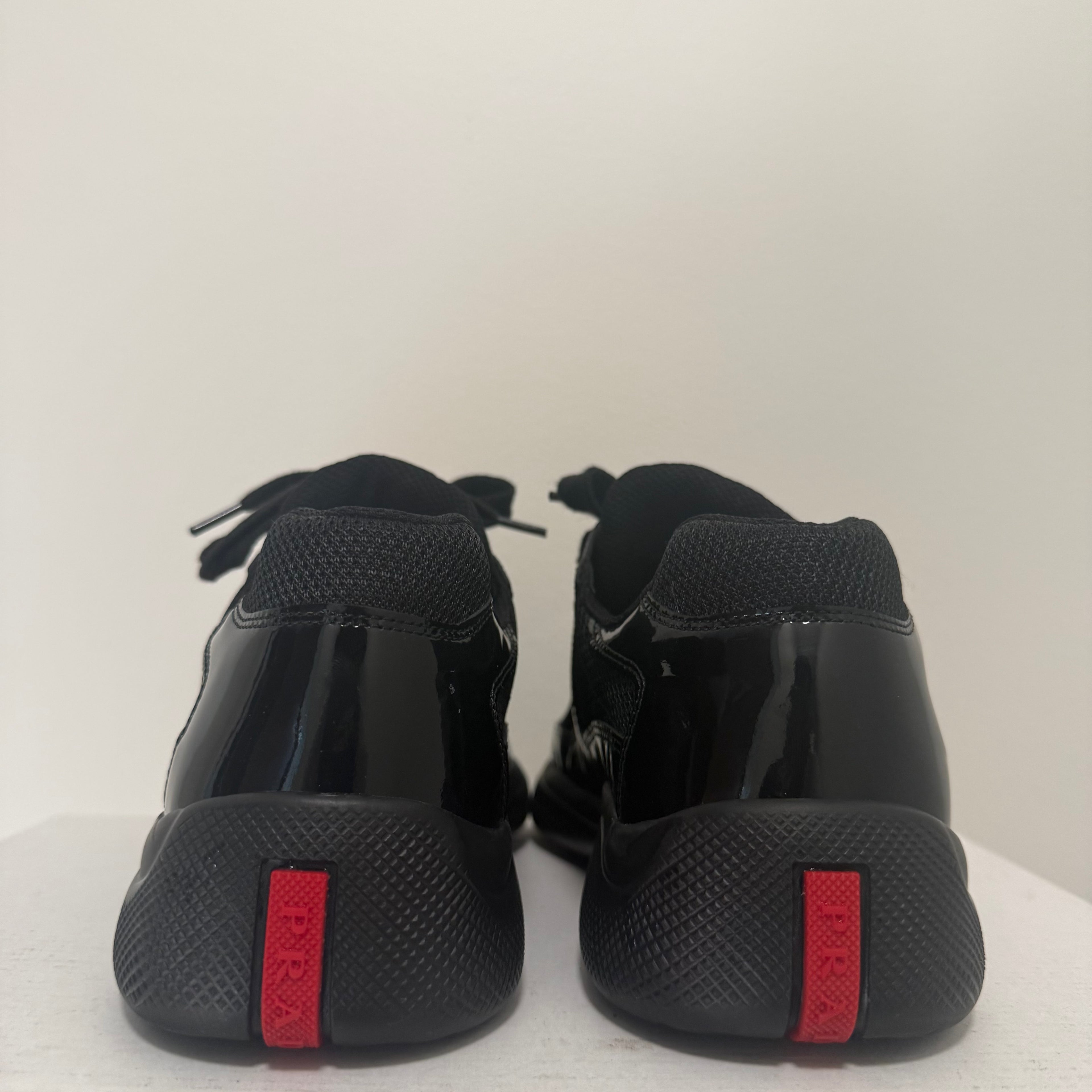 Prada America Cup Black Patent Sneaker Sz 5