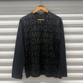 Comme des Garcon Homme Black Logo Print Longsleeve Size Large
