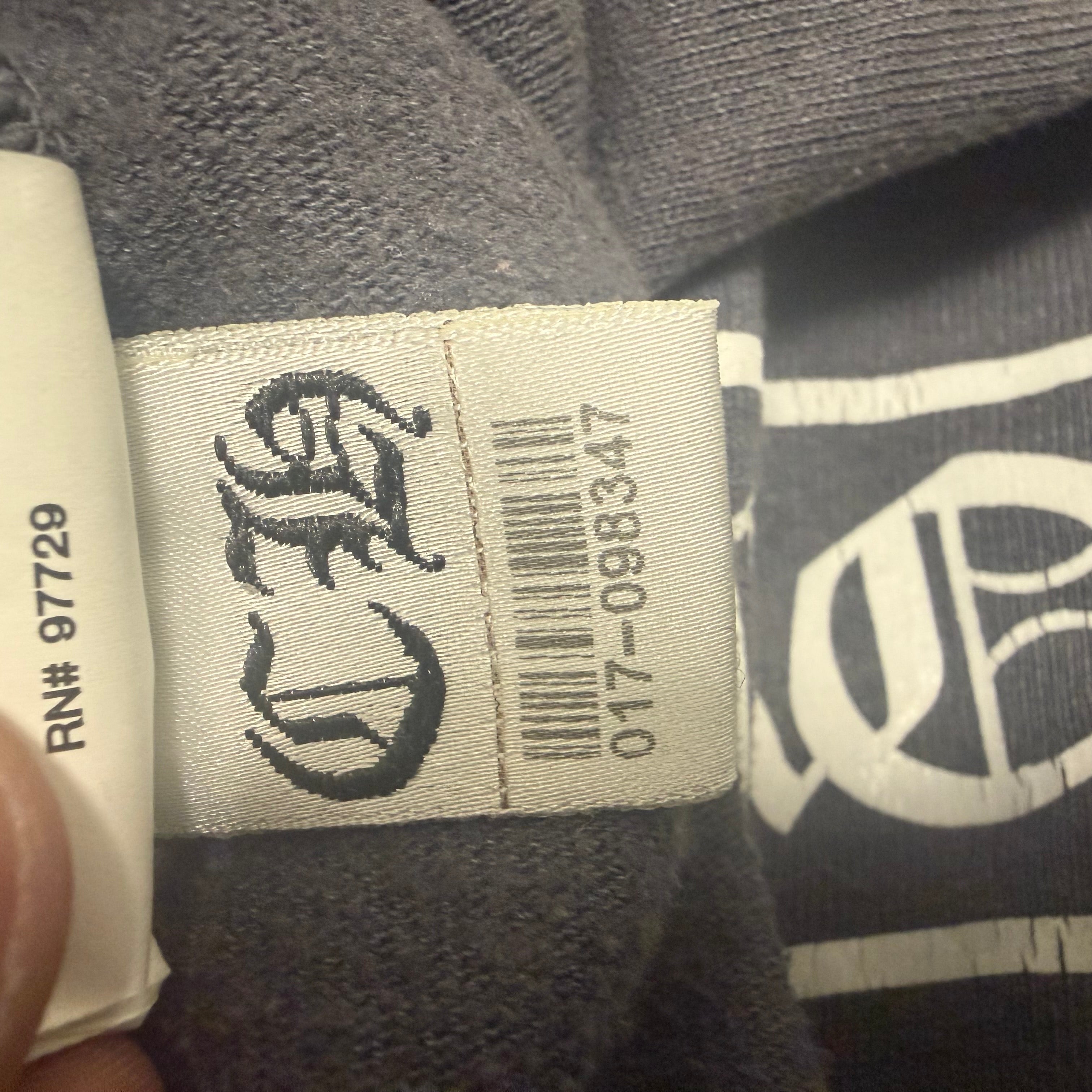 Chrome Hearts Horseshoe Dagger Zip Grey Sz Large